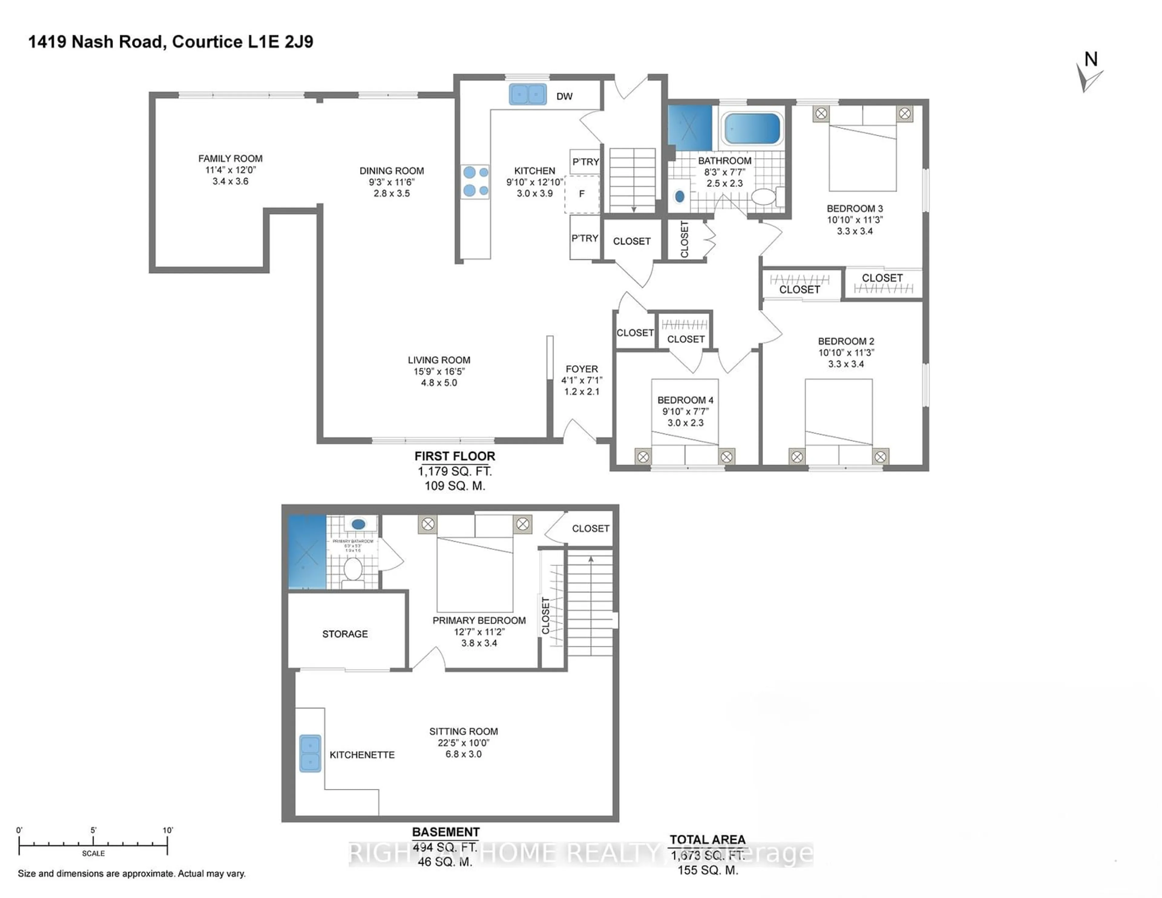 Floor plan for 1419 Nash Rd, Clarington Ontario L1E 2J9