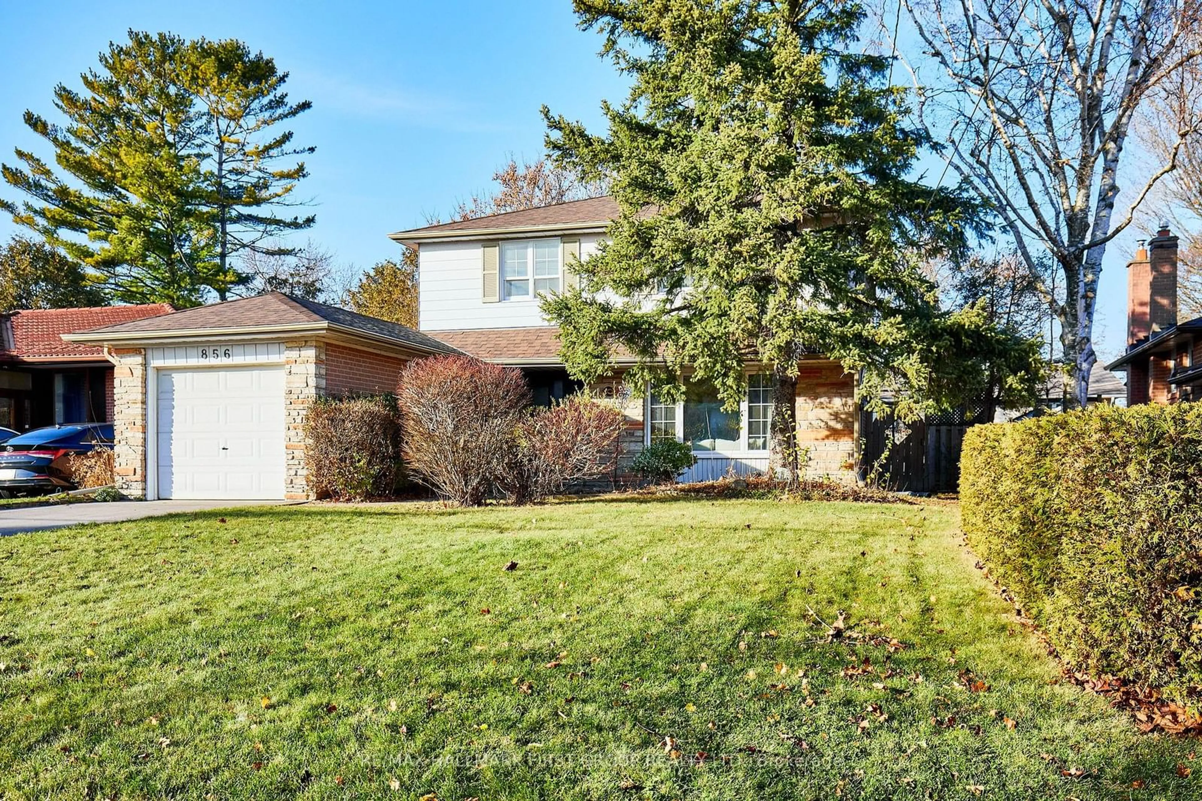 Frontside or backside of a home, the fenced backyard for 856 Vicki Dr, Pickering Ontario L1W 2J3