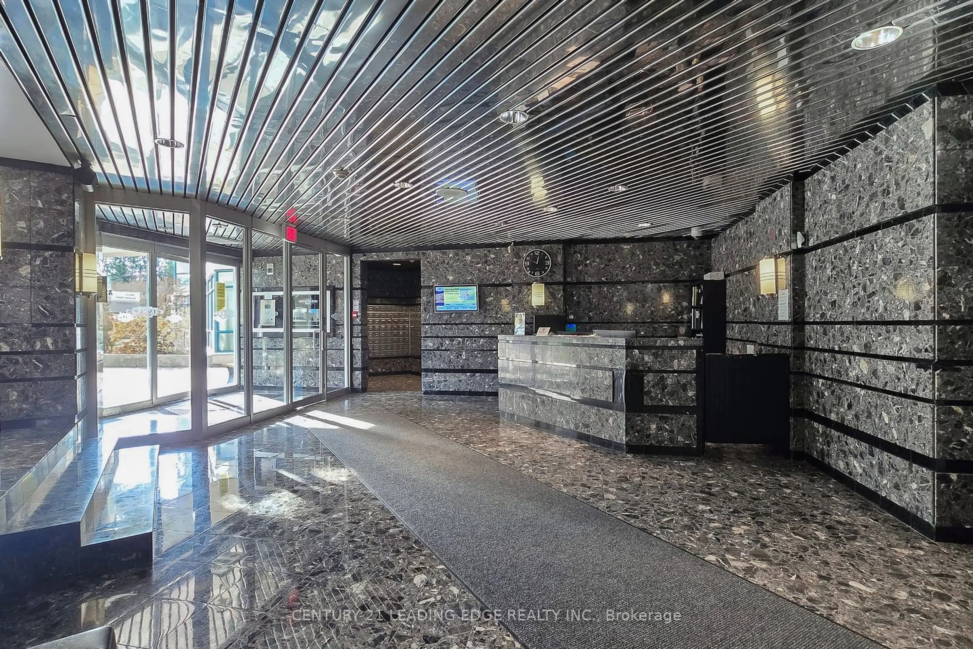 Indoor lobby, ceramic floors for 4725 SHEPPARD Ave #209, Toronto Ontario M1S 5B2