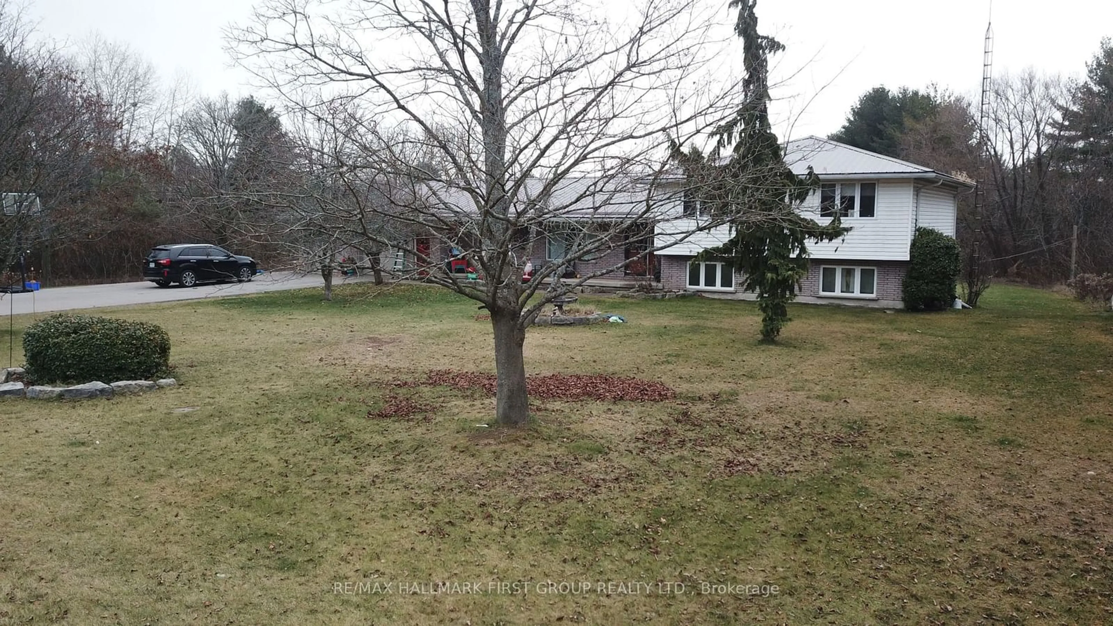 A pic from exterior of the house or condo, the fenced backyard for 4755 Thertell Rd, Clarington Ontario L0A 1E0