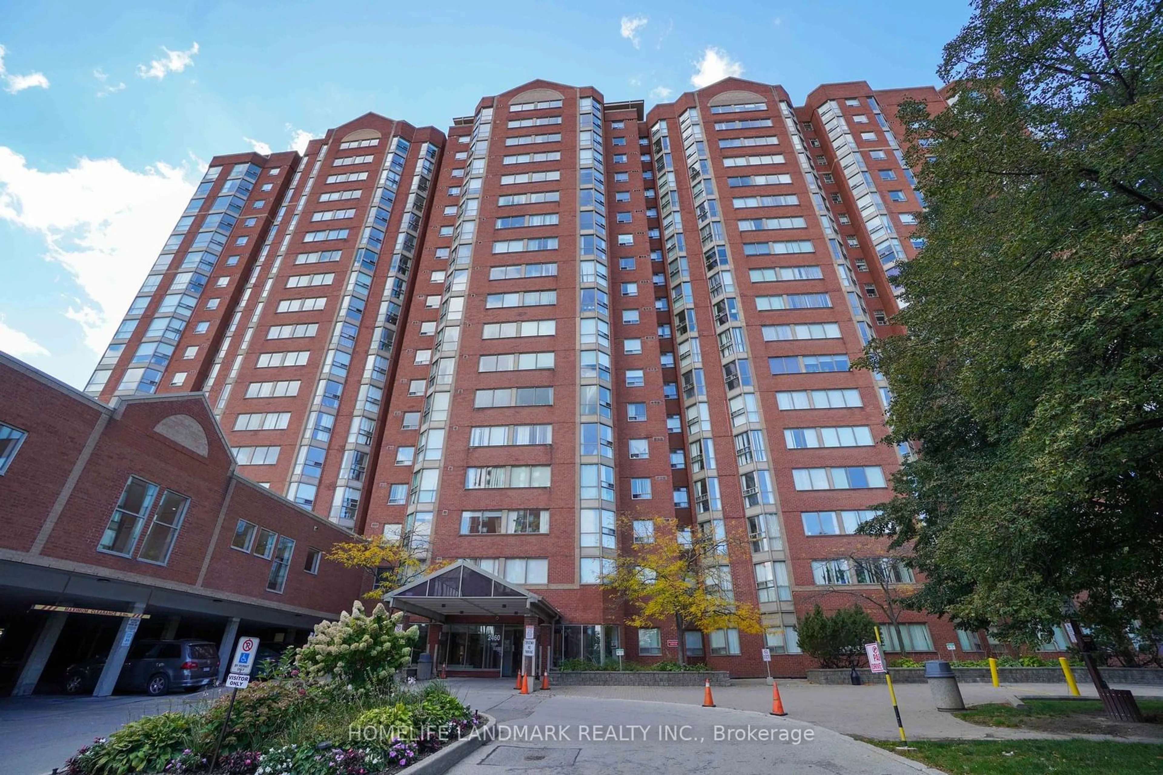 A pic from exterior of the house or condo, the front or back of building for 2460 Eglinton Ave #PH17, Toronto Ontario M1K 5J7