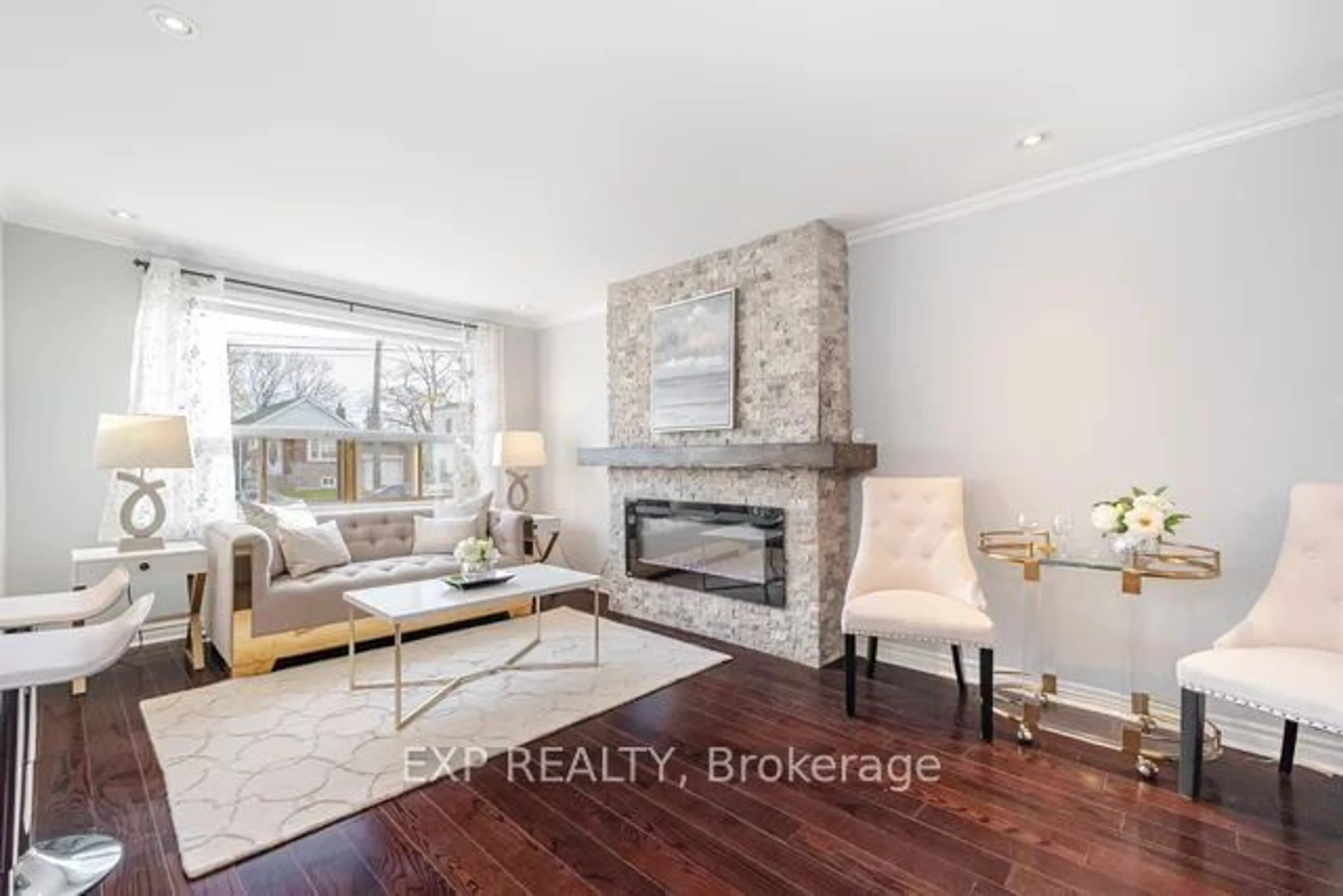 Living room, wood floors for 2774 St Clair Ave, Toronto Ontario M4B 1M9