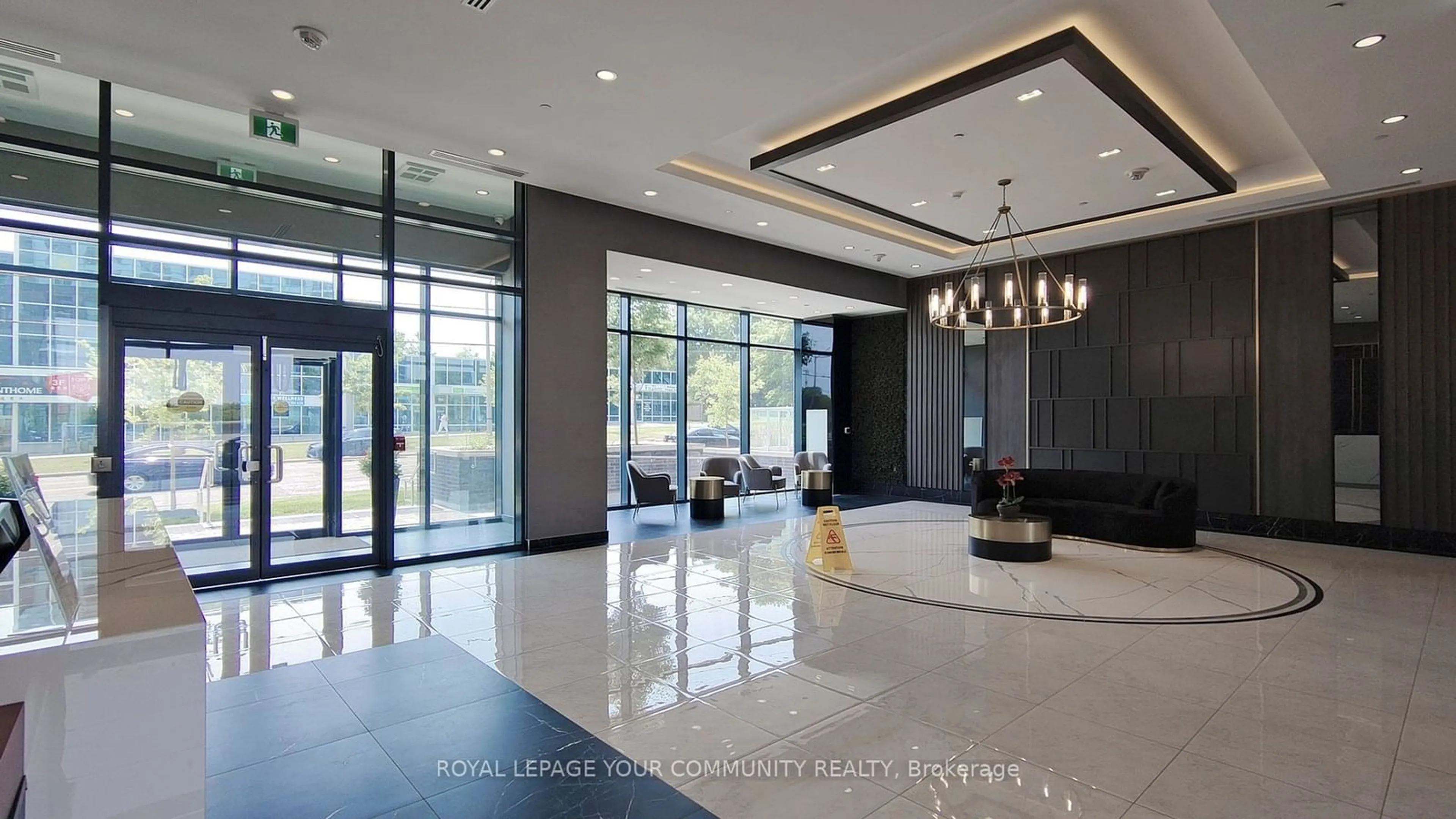 Indoor lobby, cement floor for 3220 Sheppard Ave #1409, Toronto Ontario M1T 0B7