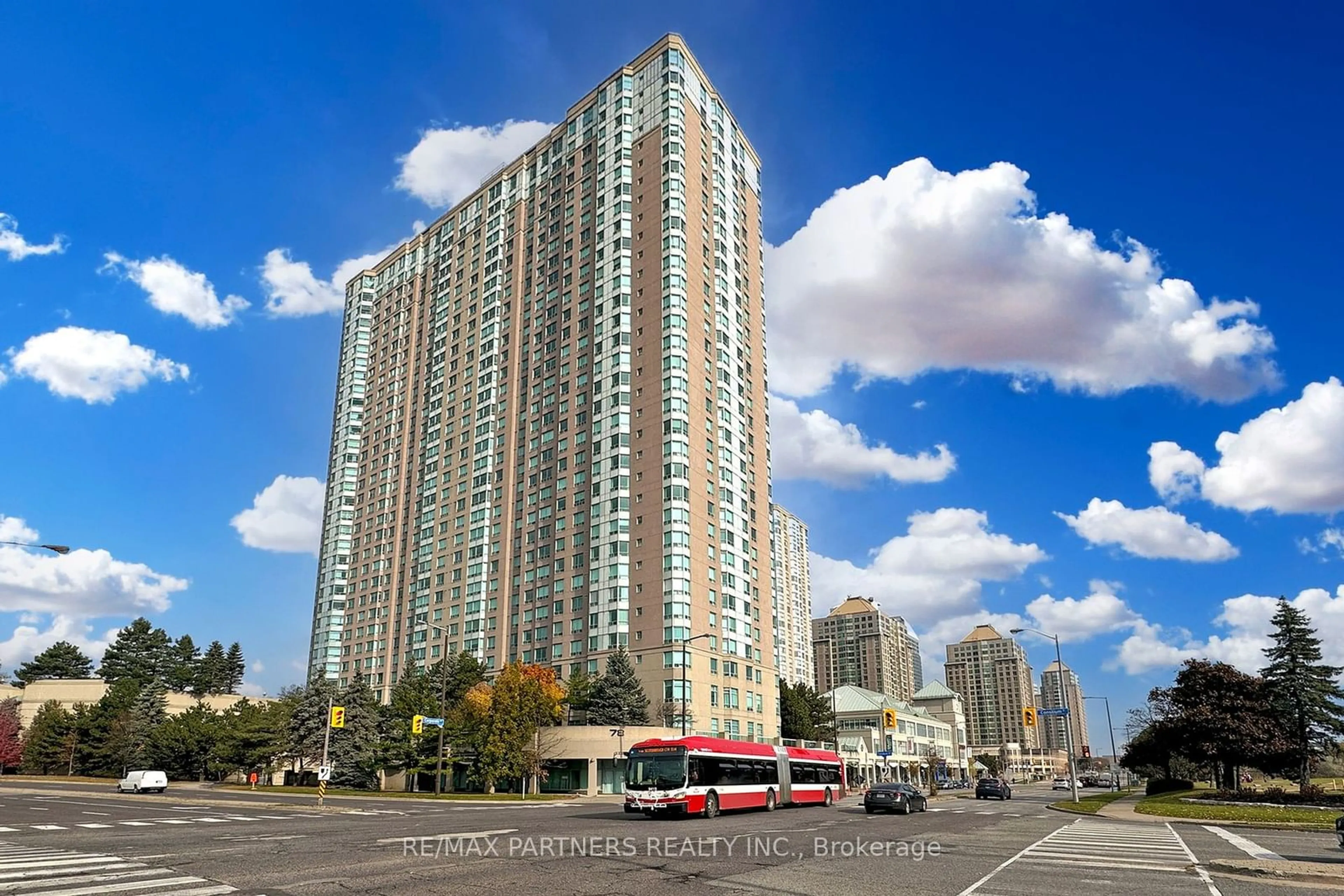 A pic from exterior of the house or condo, the view of city buildings for 68 Corporate Dr #1736, Toronto Ontario M1H 3H3