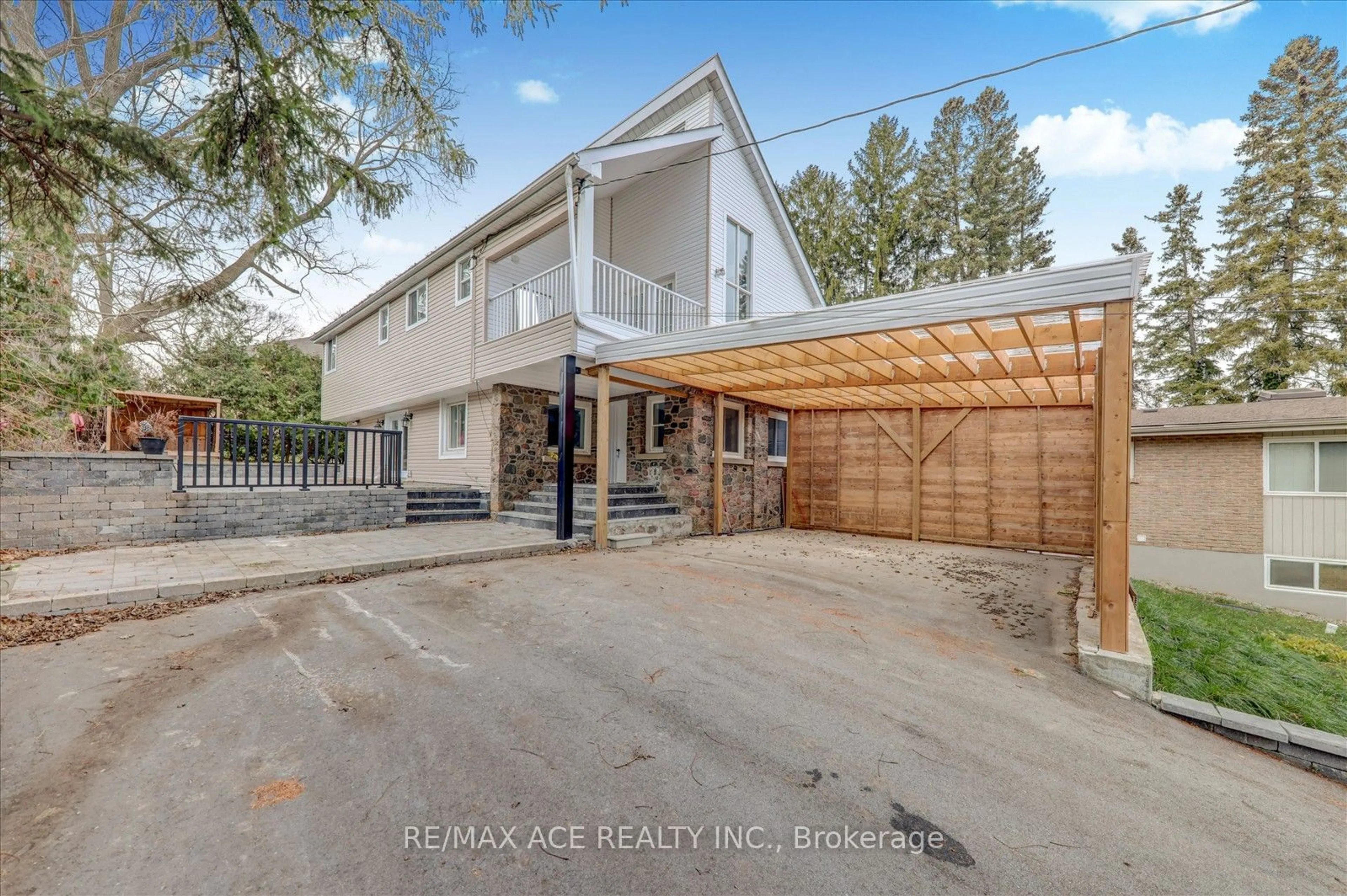 Frontside or backside of a home, the fenced backyard for 1844 Spruce Hill Rd, Pickering Ontario L1V 1S4