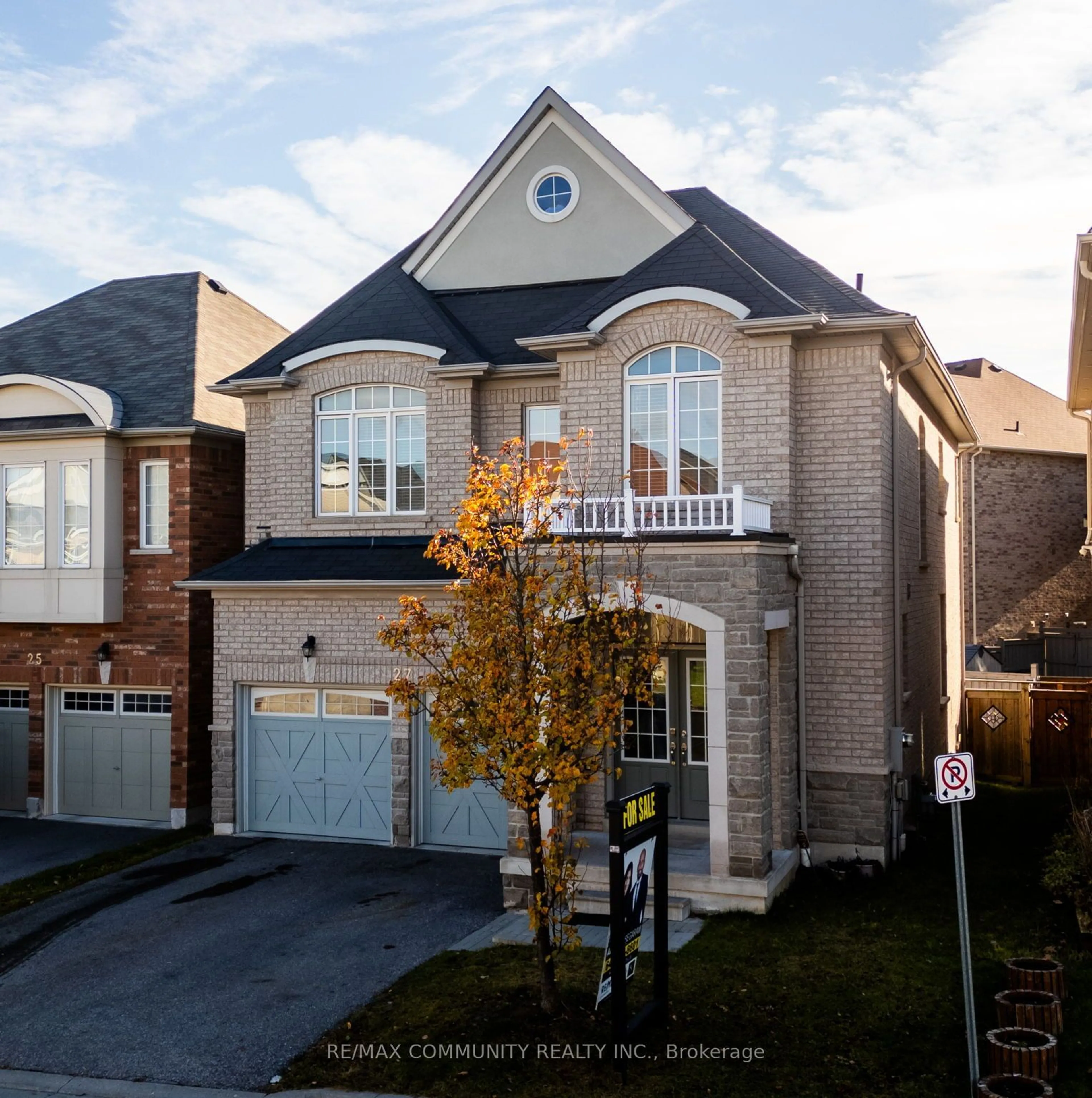 Home with brick exterior material for 27 Garrardview St, Ajax Ontario L1Z 0N5