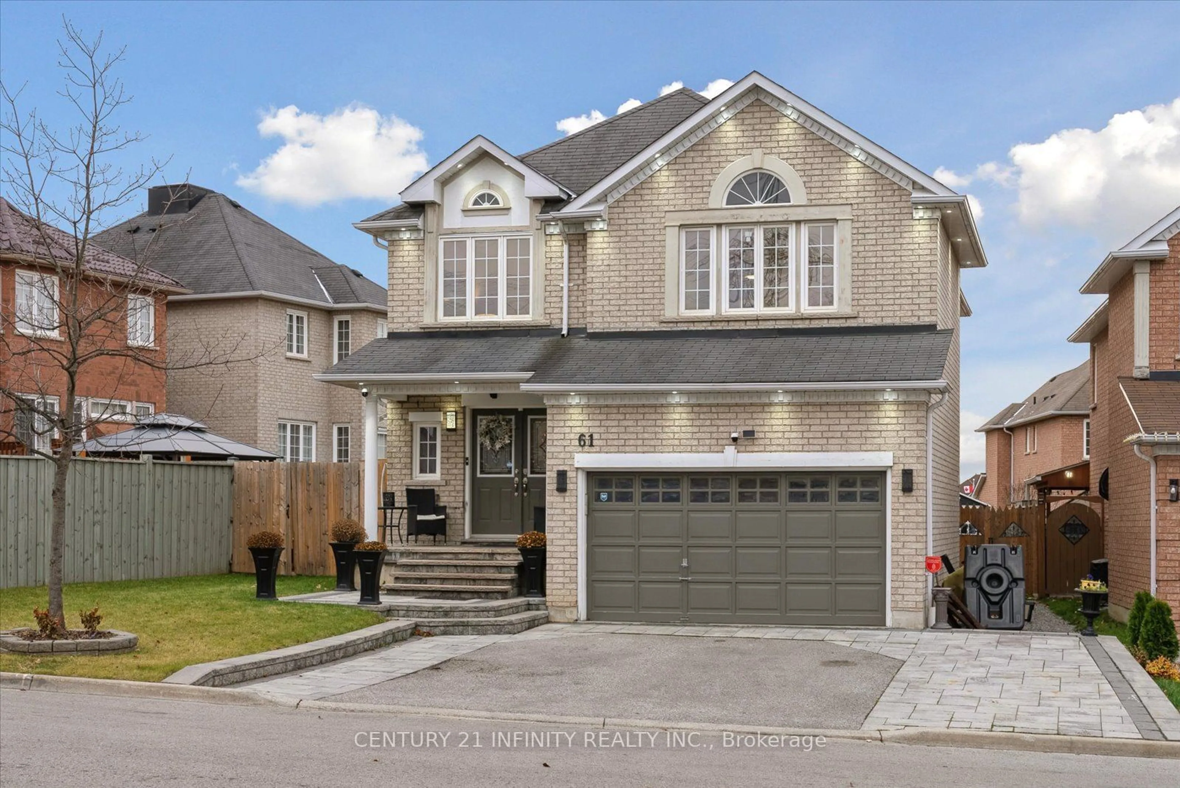 Frontside or backside of a home, the street view for 61 Stammers Dr, Ajax Ontario L1T 0L4