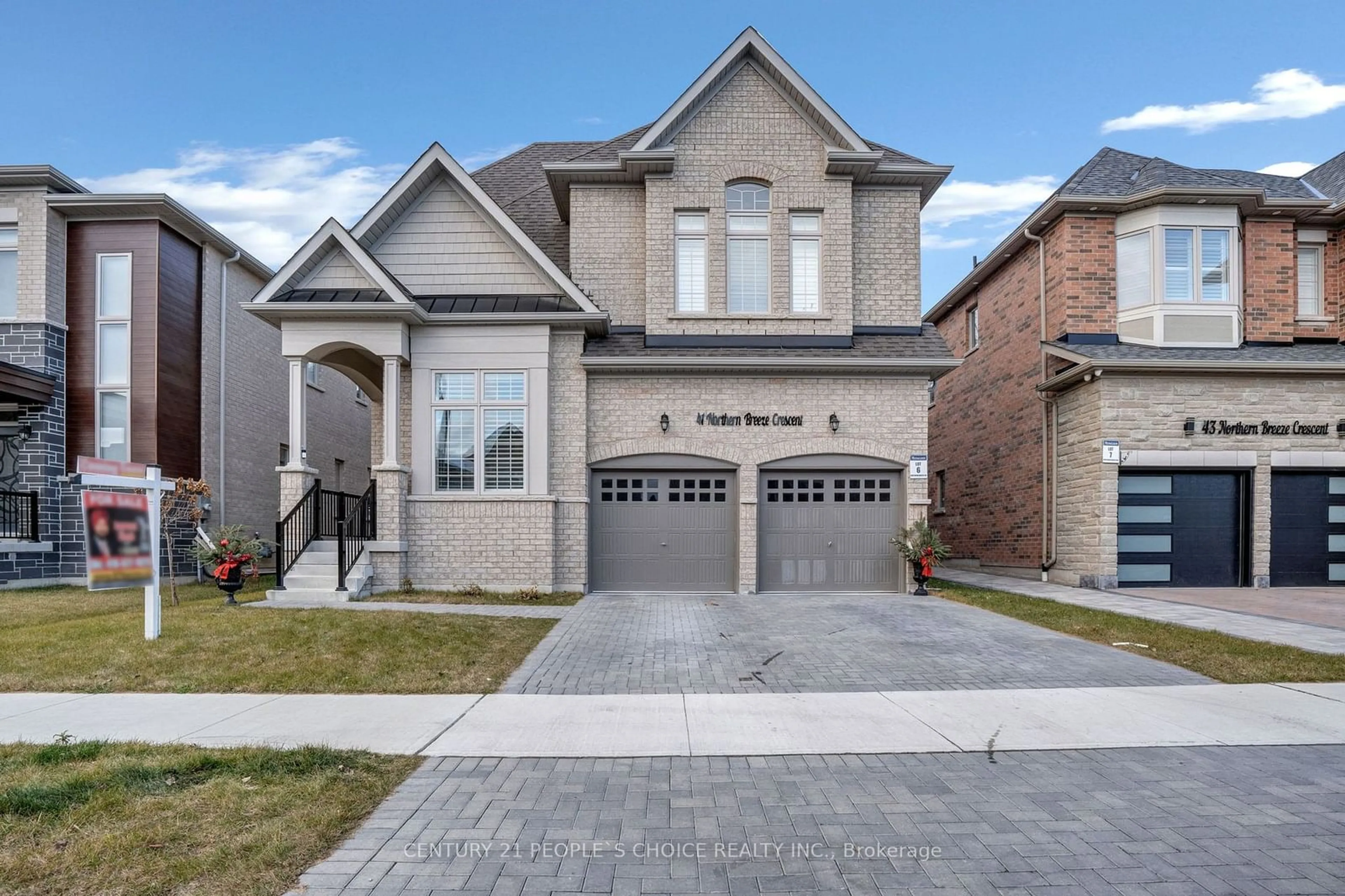 Home with brick exterior material for 41 Northern Breeze Cres, Whitby Ontario L1R 0N9