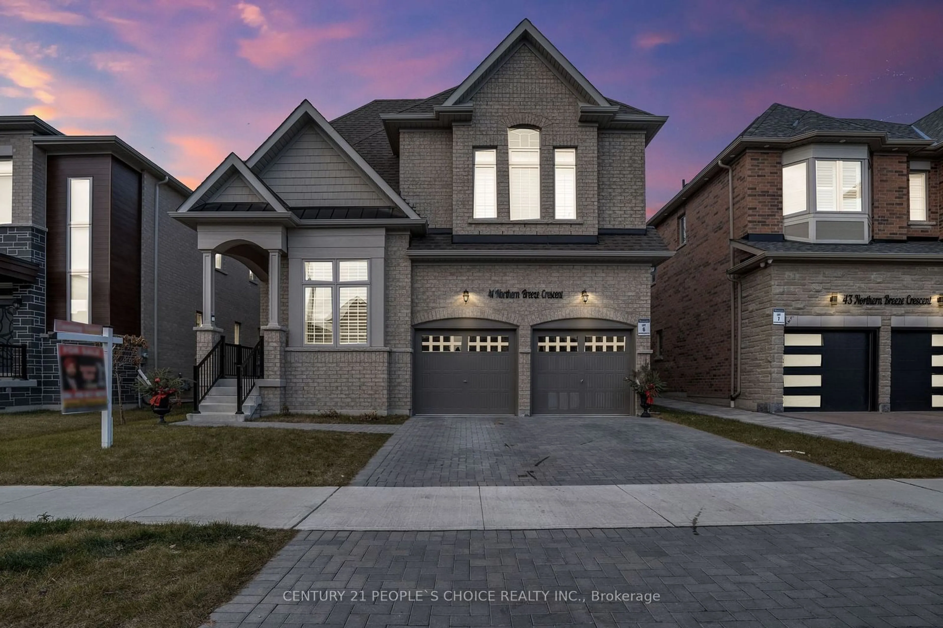 Frontside or backside of a home, the street view for 41 Northern Breeze Cres, Whitby Ontario L1R 0N9