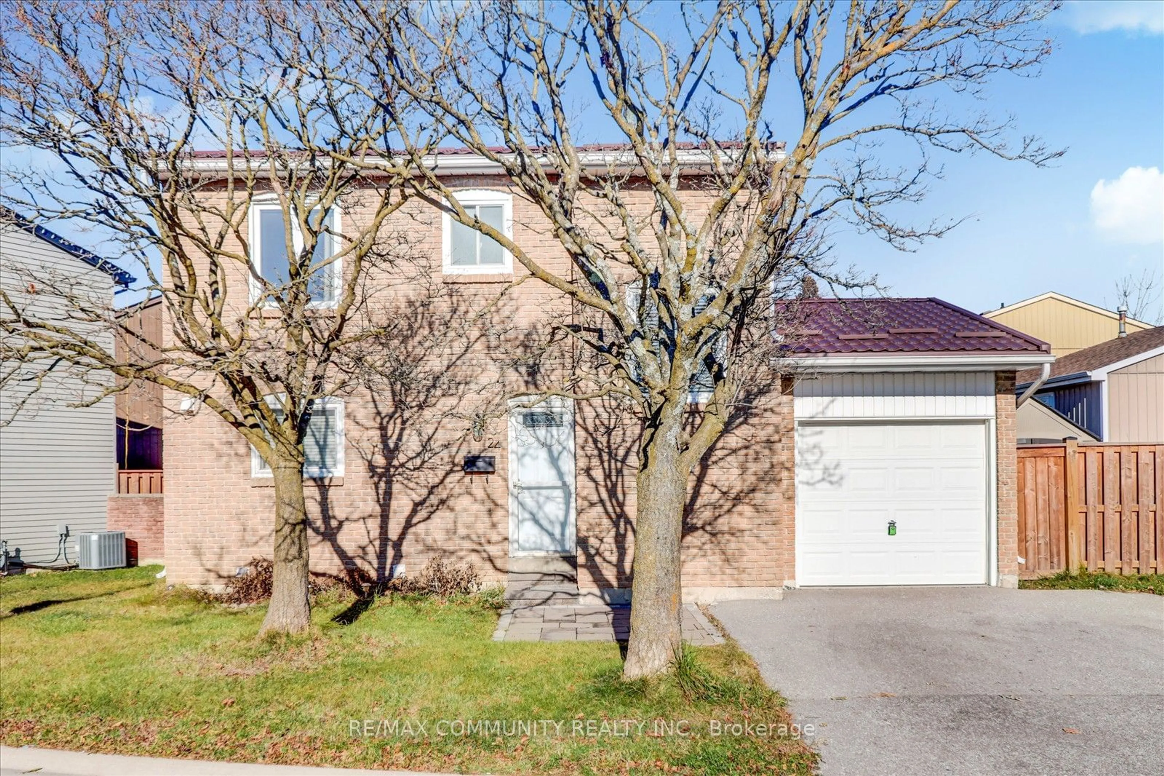 A pic from exterior of the house or condo, the street view for 24 Medley Lane, Ajax Ontario L1S 3P6