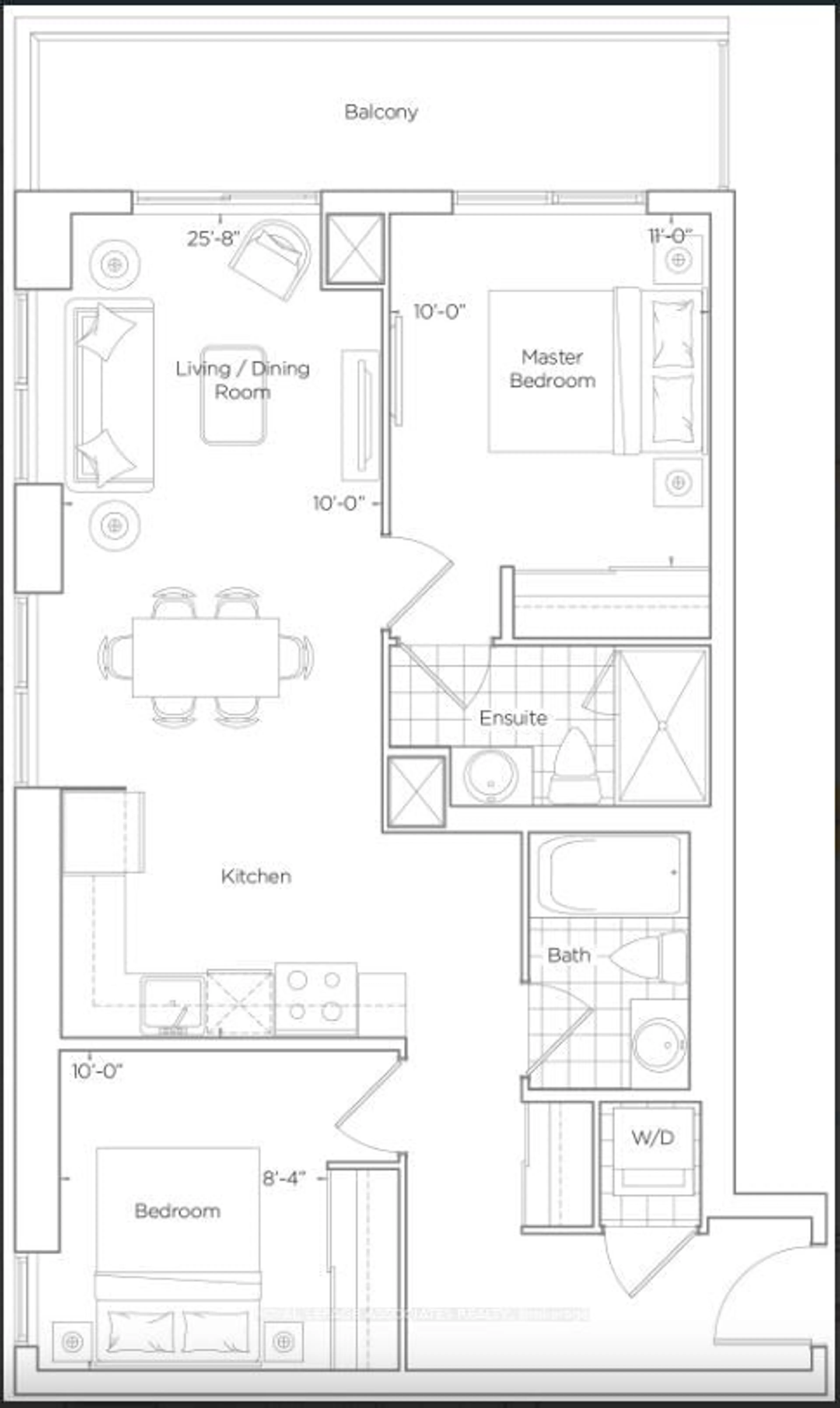 Floor plan for 3121 Sheppard Ave #306, Toronto Ontario M2N 3B3