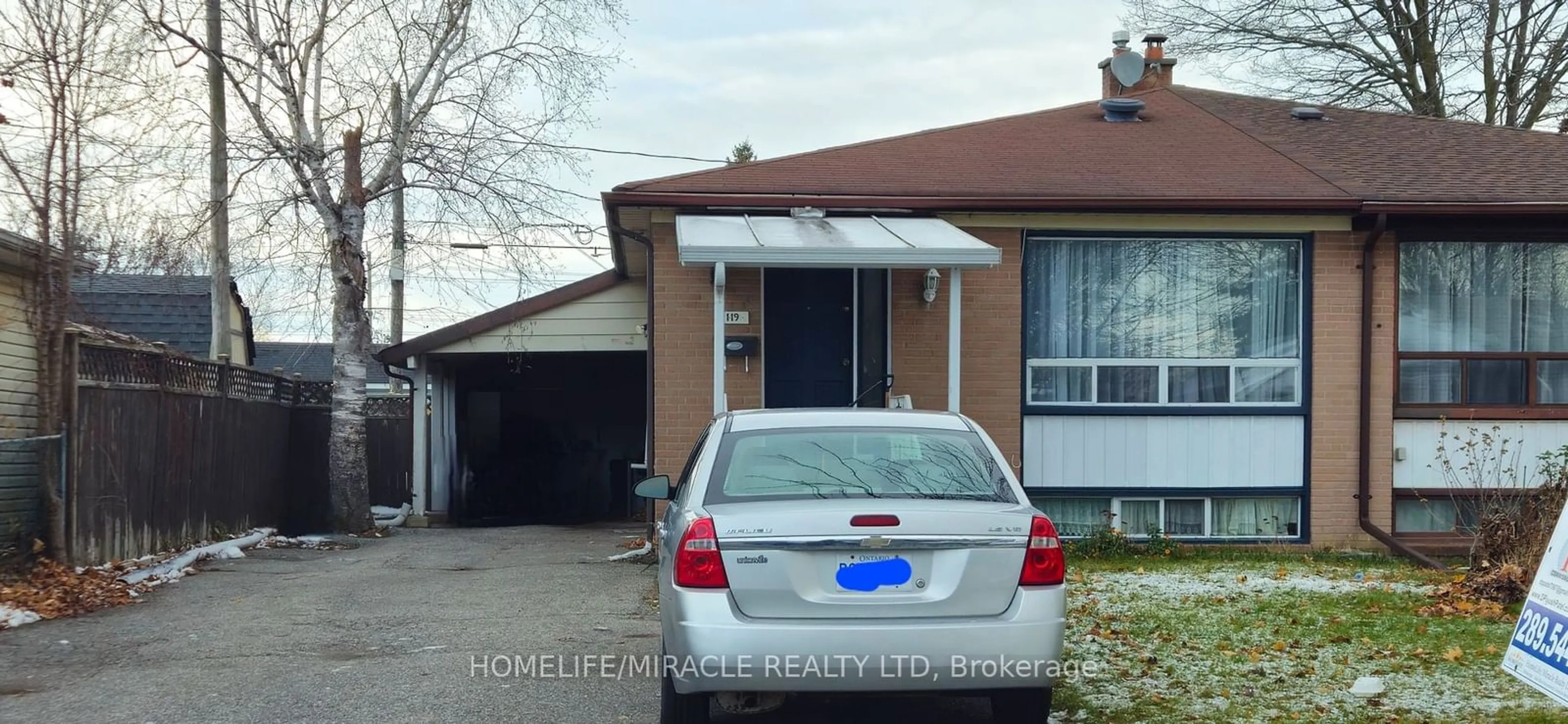 Frontside or backside of a home, the street view for 119 Hurley Rd, Ajax Ontario L1S 1N5