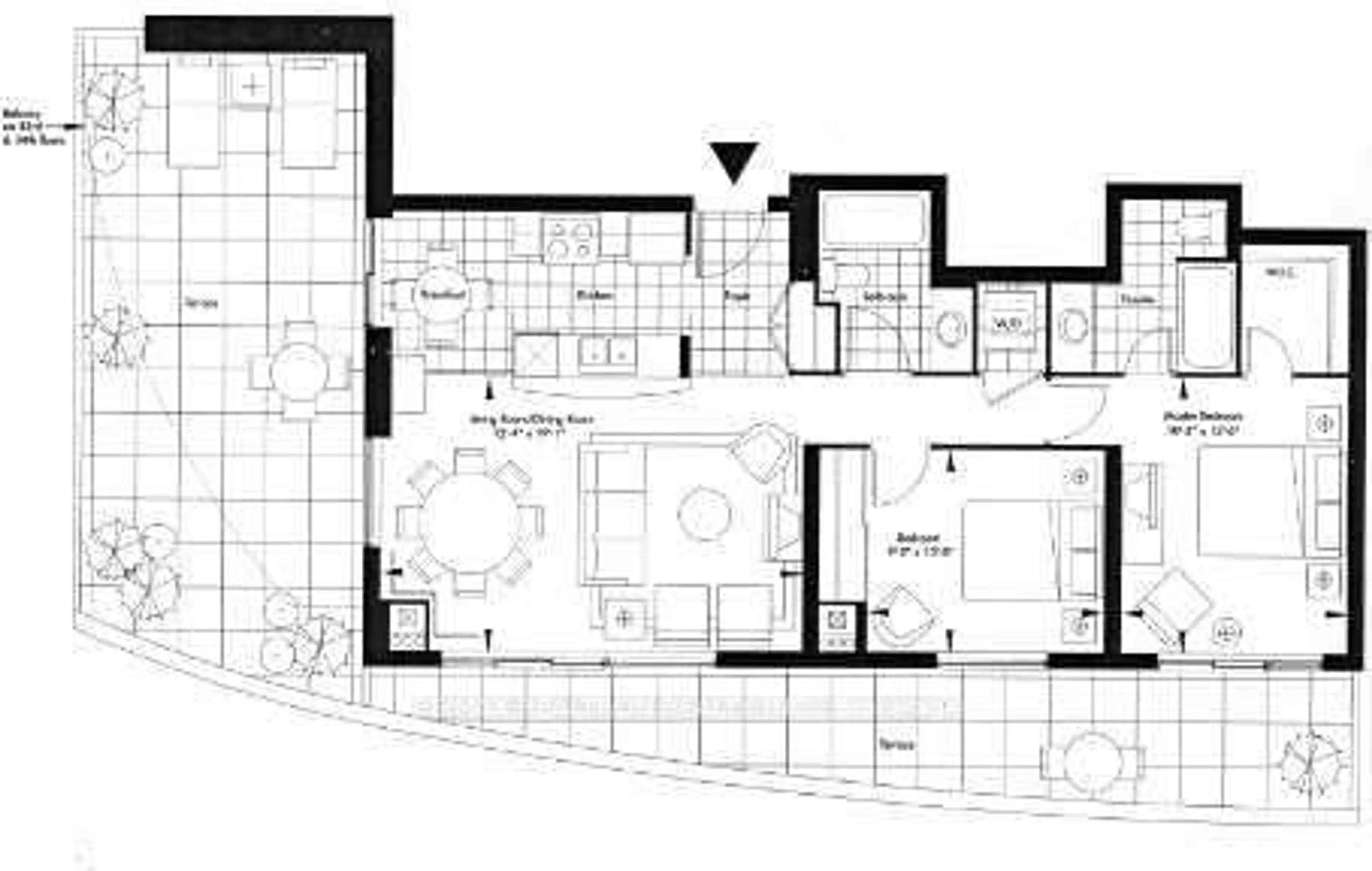 Floor plan for 38 Lee Centre Dr #Ph106, Toronto Ontario M1H 3J7