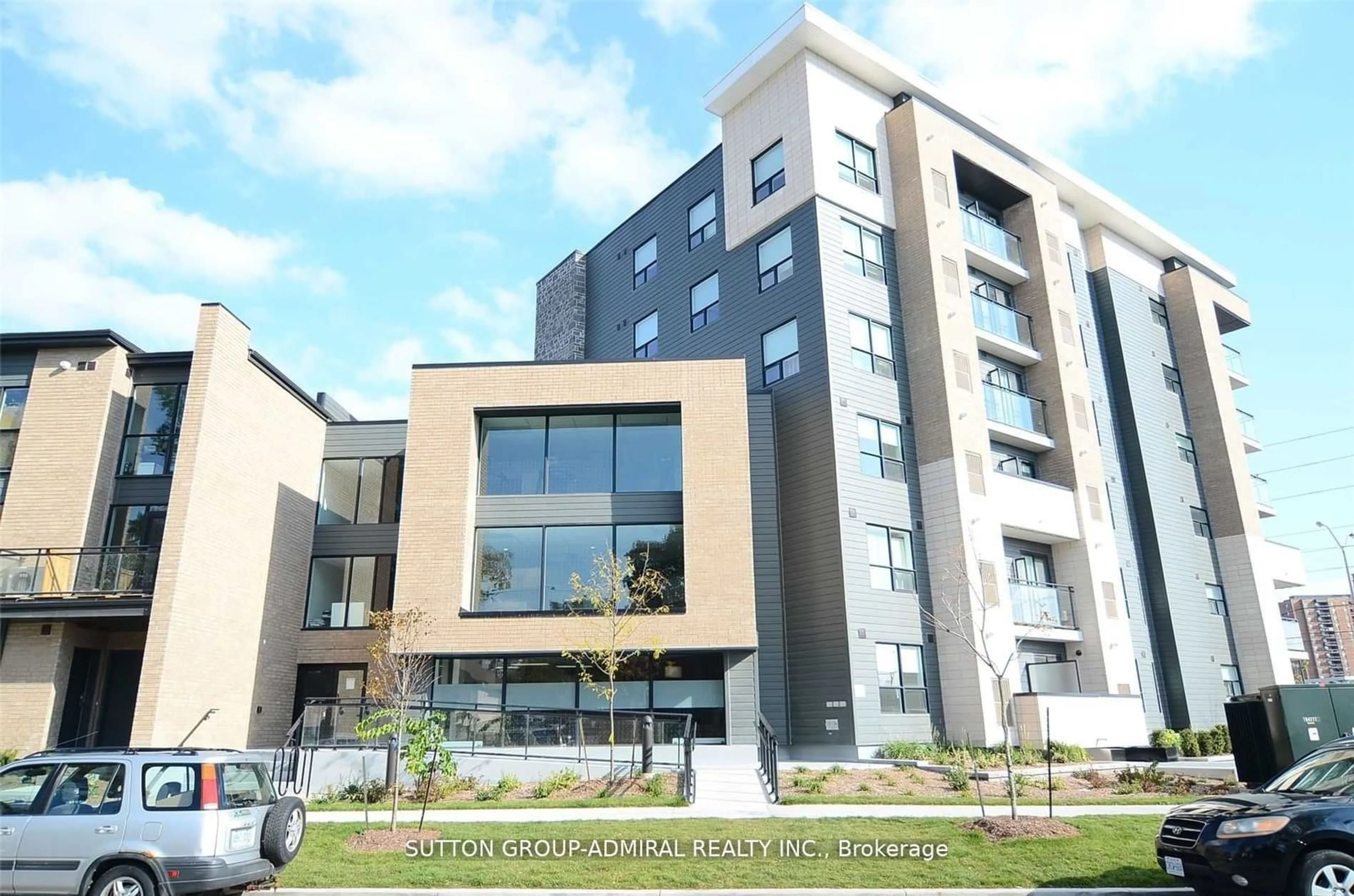 A pic from exterior of the house or condo, the front or back of building for 1 Falaise Rd #309, Toronto Ontario M1E 0B9