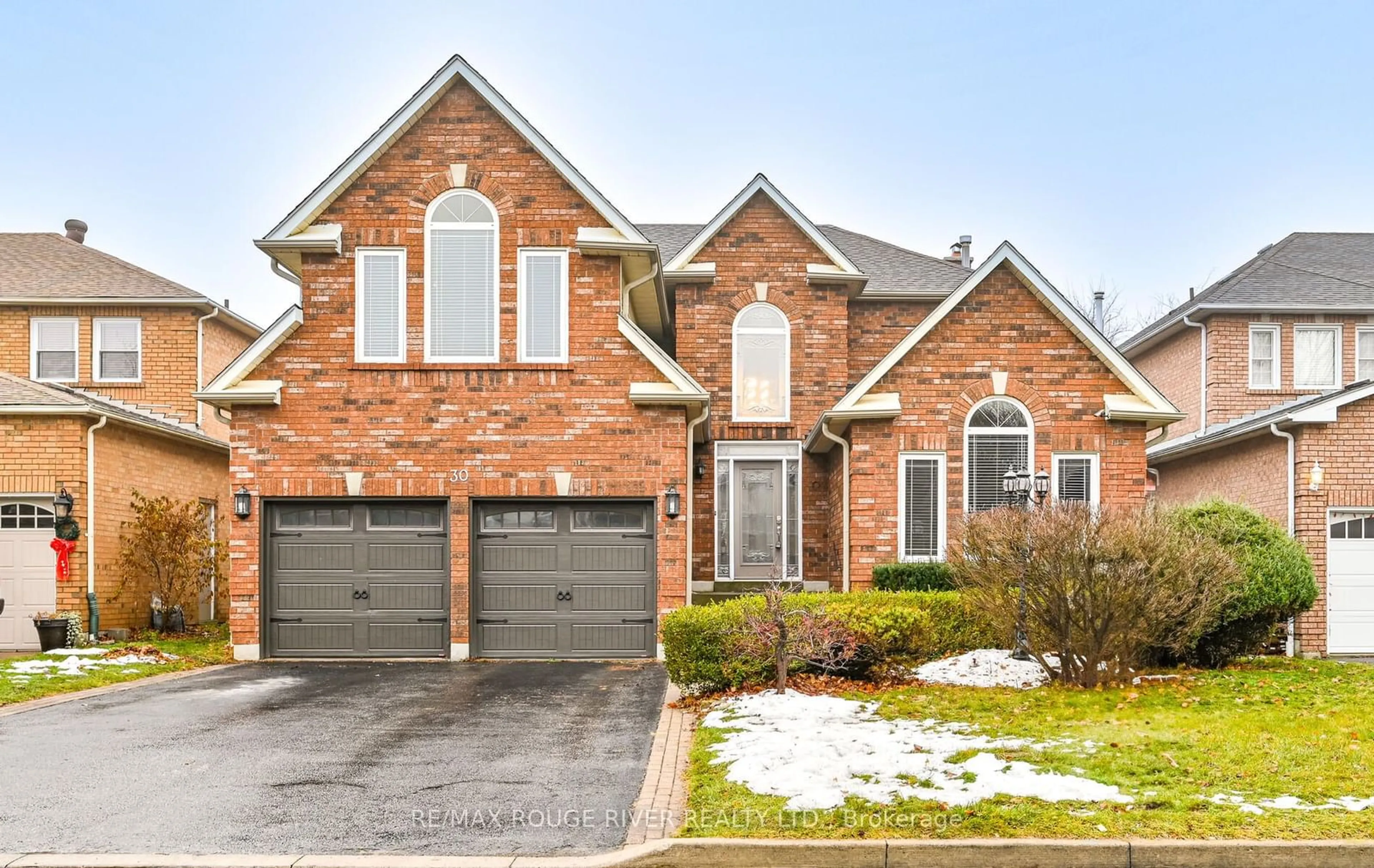 Home with brick exterior material, street for 30 Ravenview Dr, Whitby Ontario L1R 1Y2