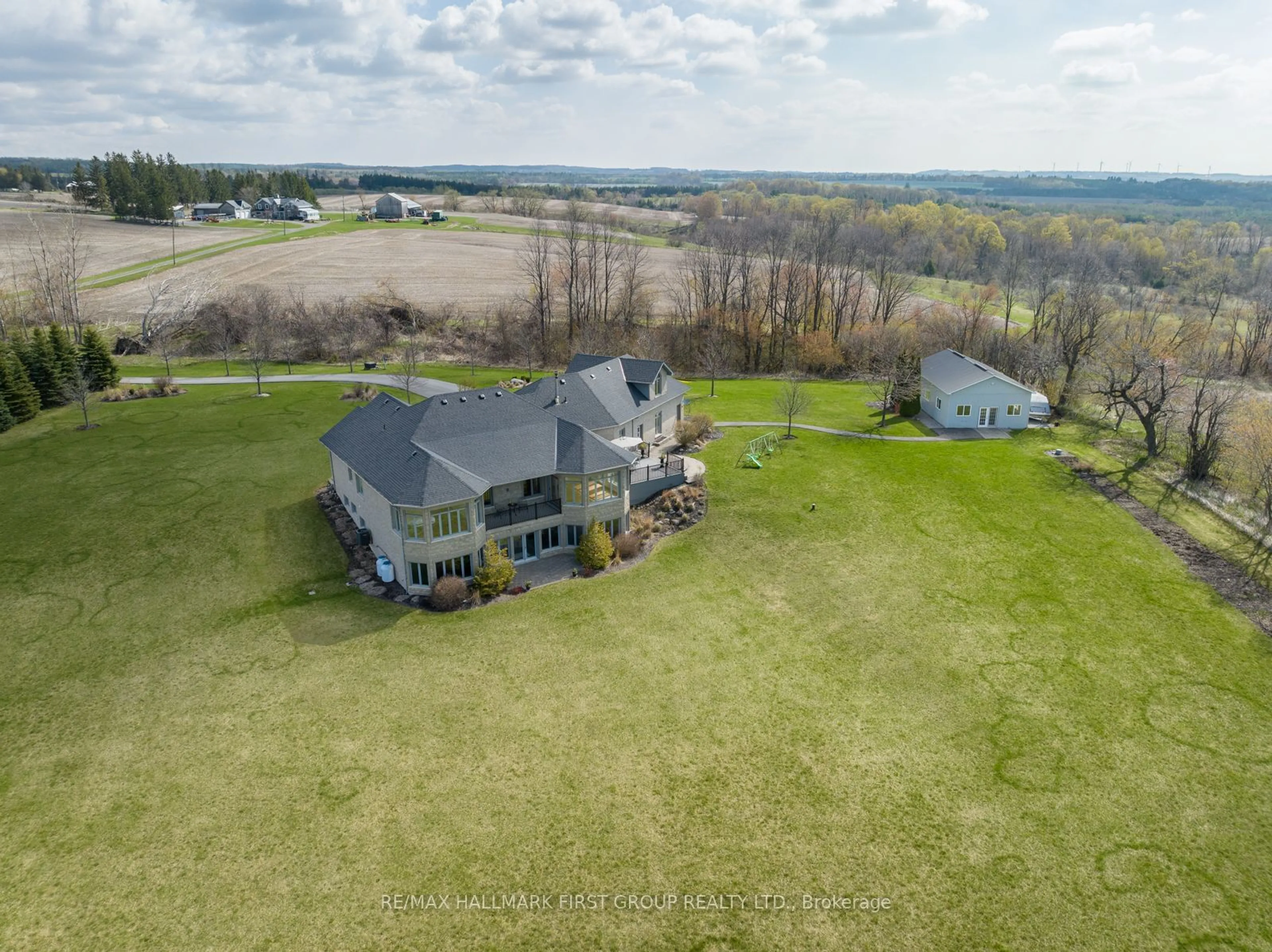 A pic from outside/outdoor area/front of a property/back of a property/a pic from drone, water/lake/river/ocean view for 7472 Aked Rd, Clarington Ontario L1C 3K6