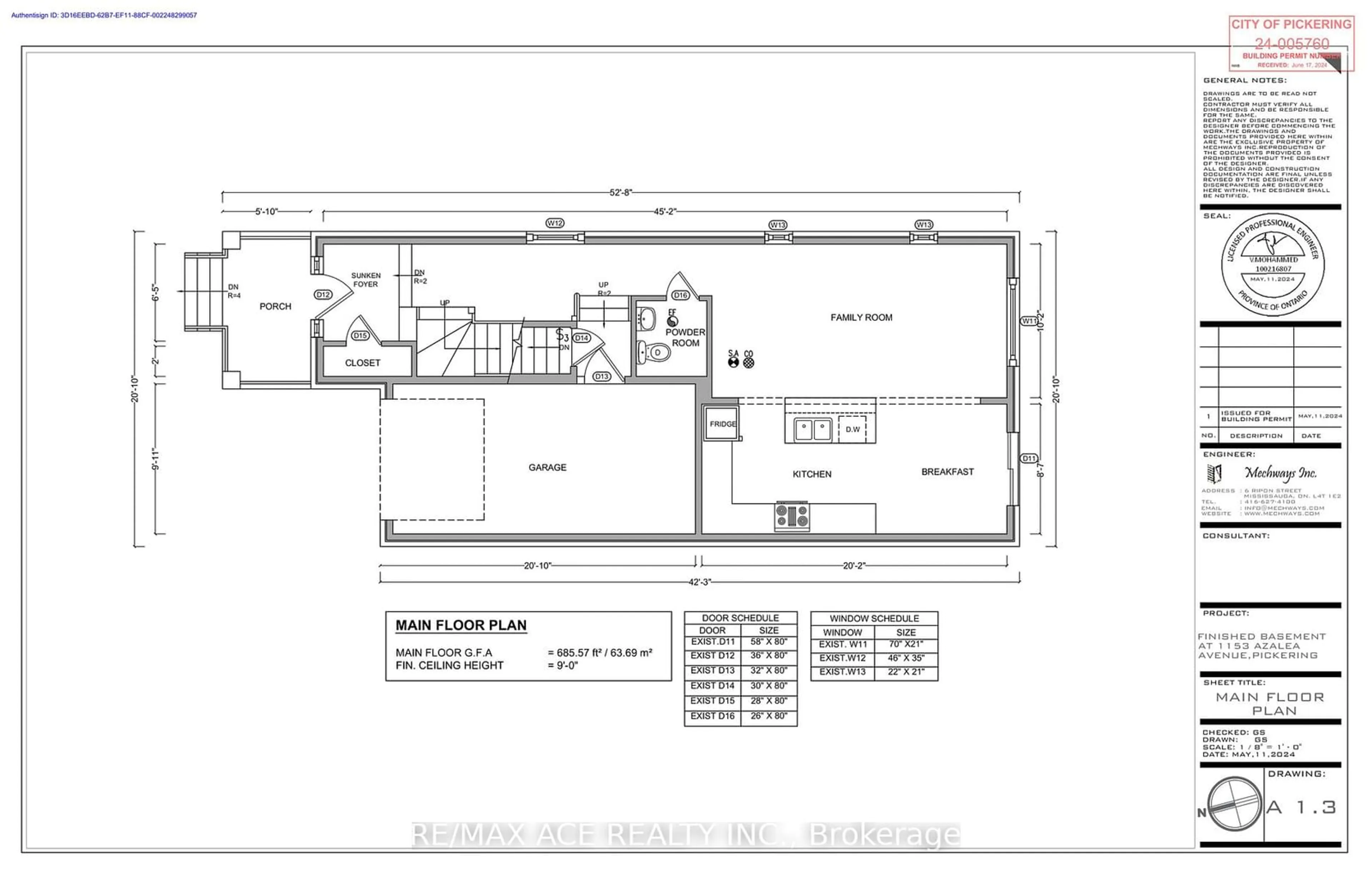 Floor plan for 1153 Azalea Ave, Pickering Ontario L1X 0M5