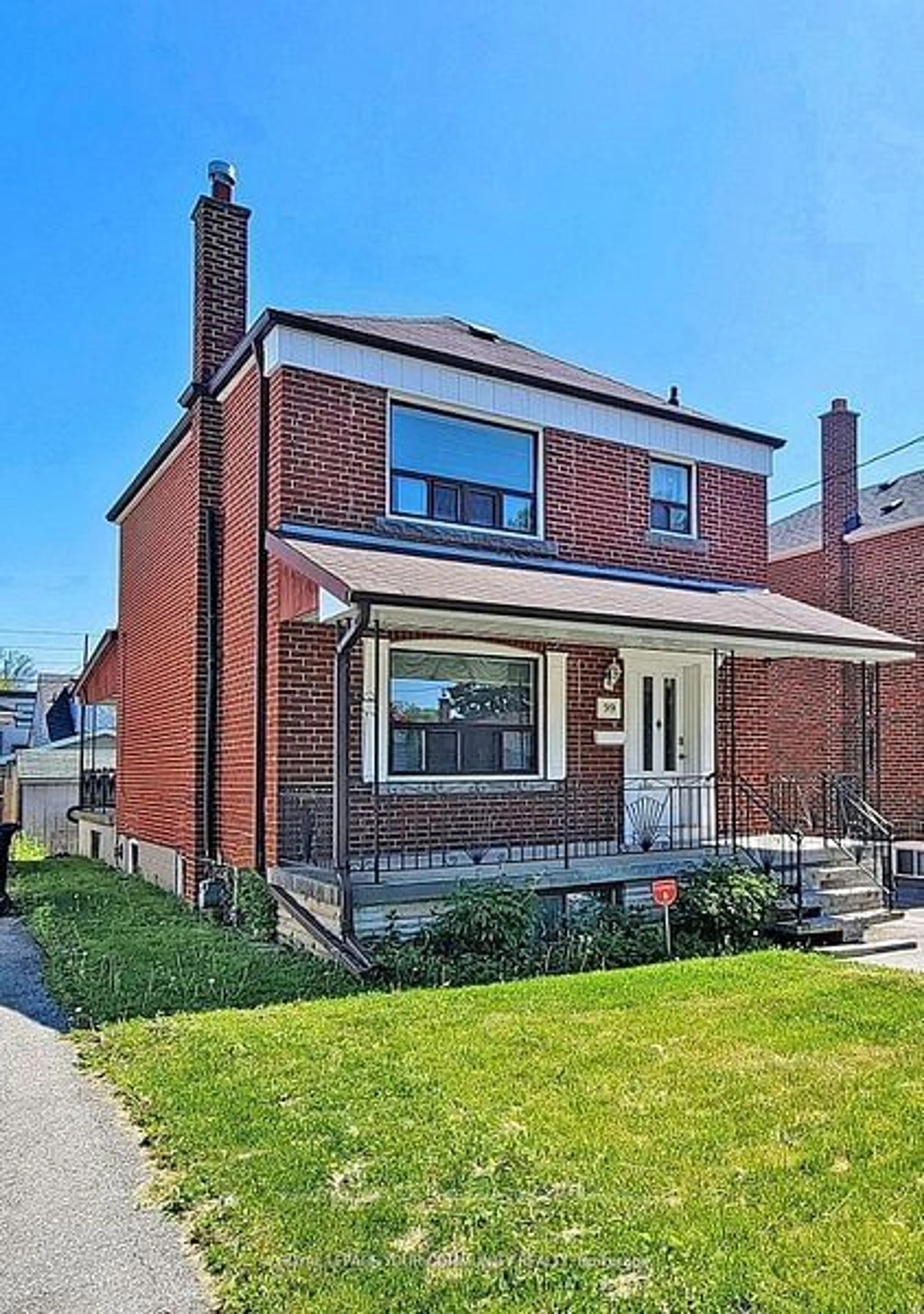 Home with brick exterior material, street for 99 Galbraith Ave, Toronto Ontario M4B 2B8