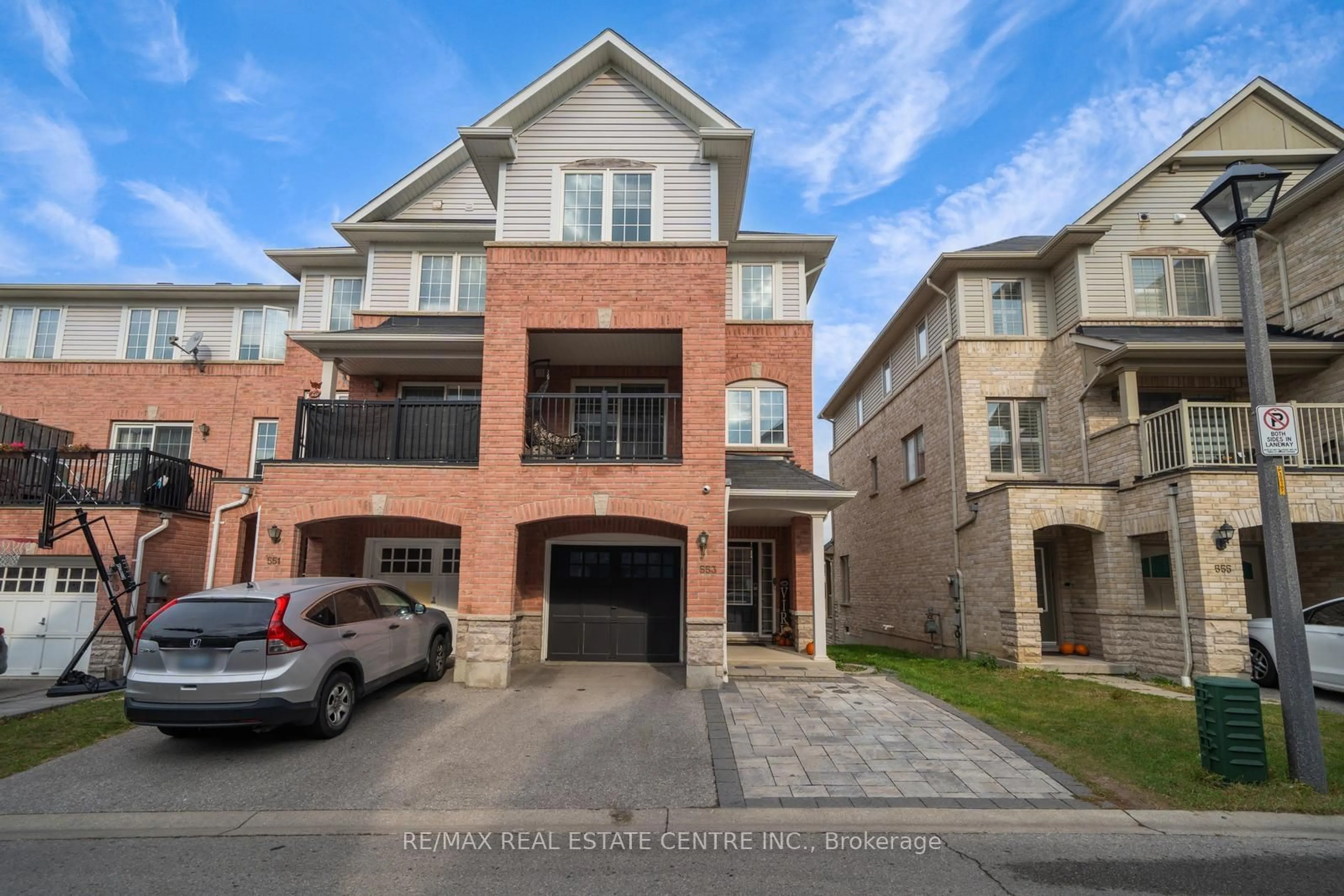 Home with brick exterior material, street for 553 Rossland Rd, Ajax Ontario L1Z 0K7