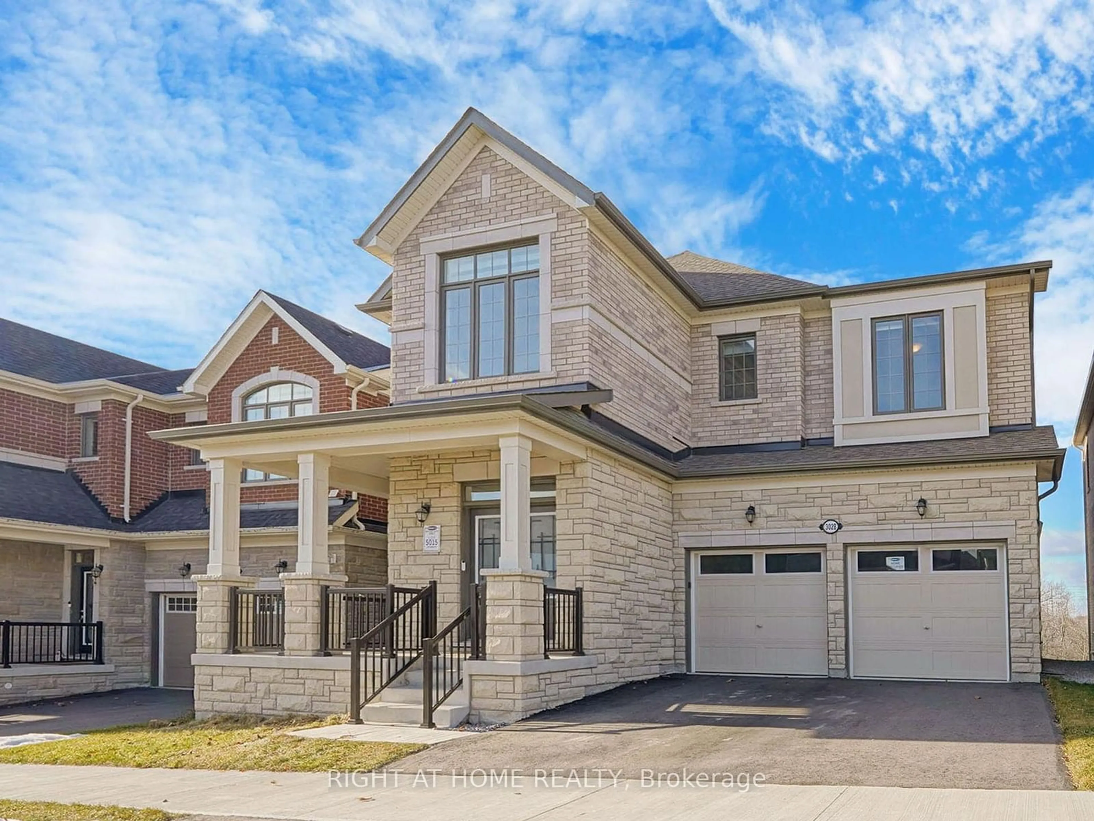 Home with brick exterior material, street for 3028 Hollyberry Tr, Pickering Ontario L1X 0N5