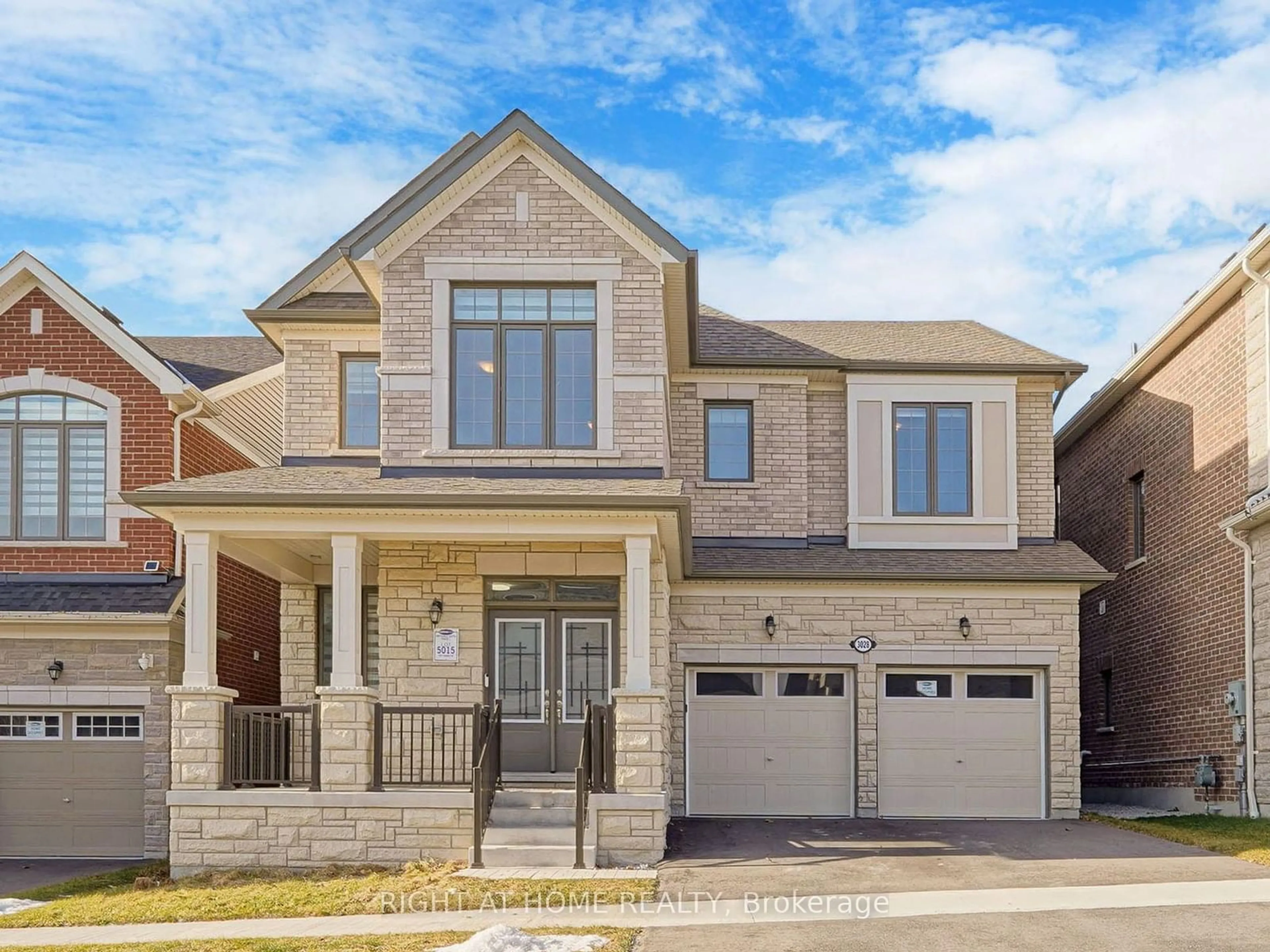 Home with brick exterior material, street for 3028 Hollyberry Tr, Pickering Ontario L1X 0N5