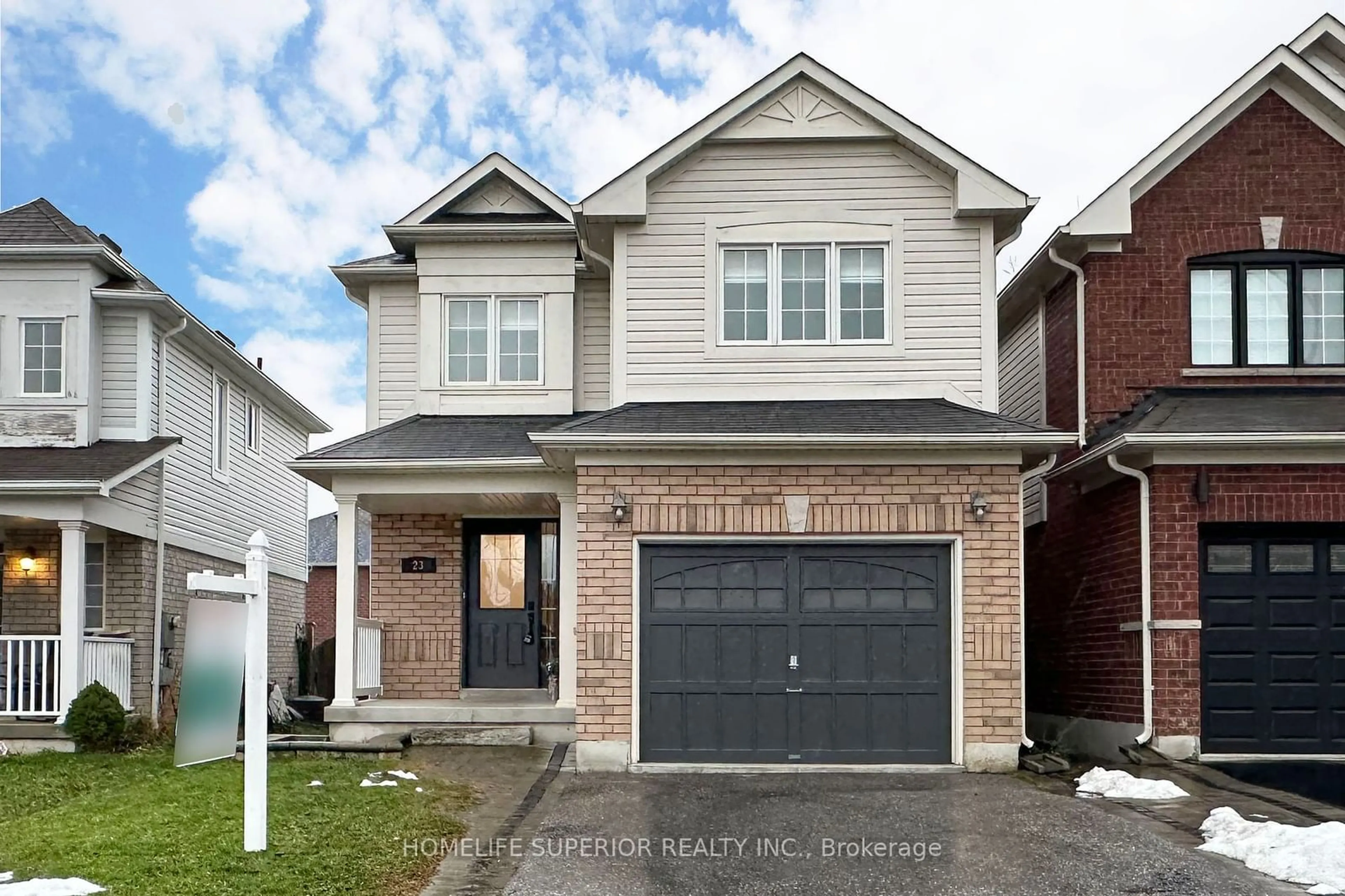 Home with brick exterior material, street for 23 Laprade Sq, Clarington Ontario L1C 0C9