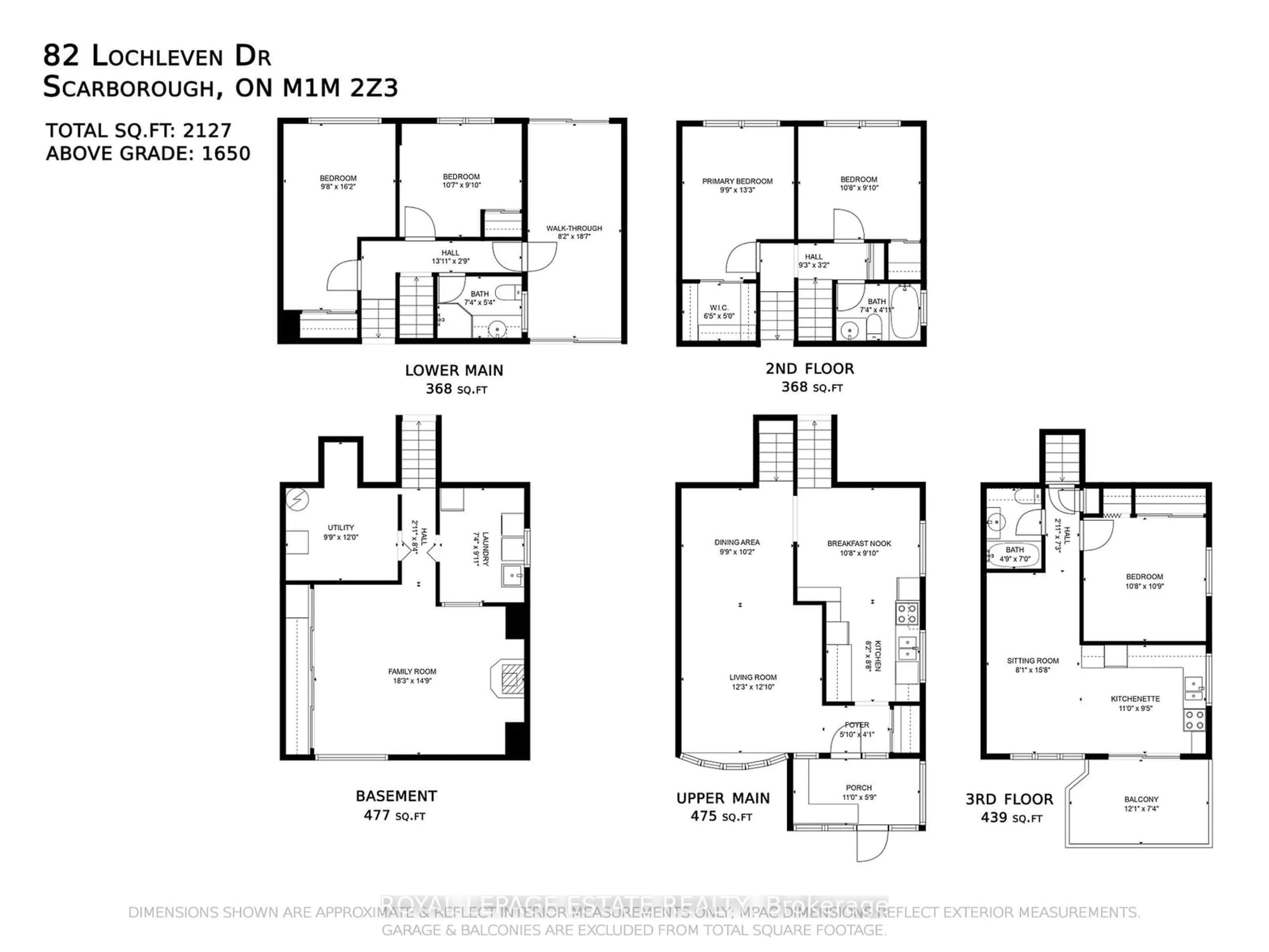 Floor plan for 82 Lochleven Dr, Toronto Ontario M1M 2Z3