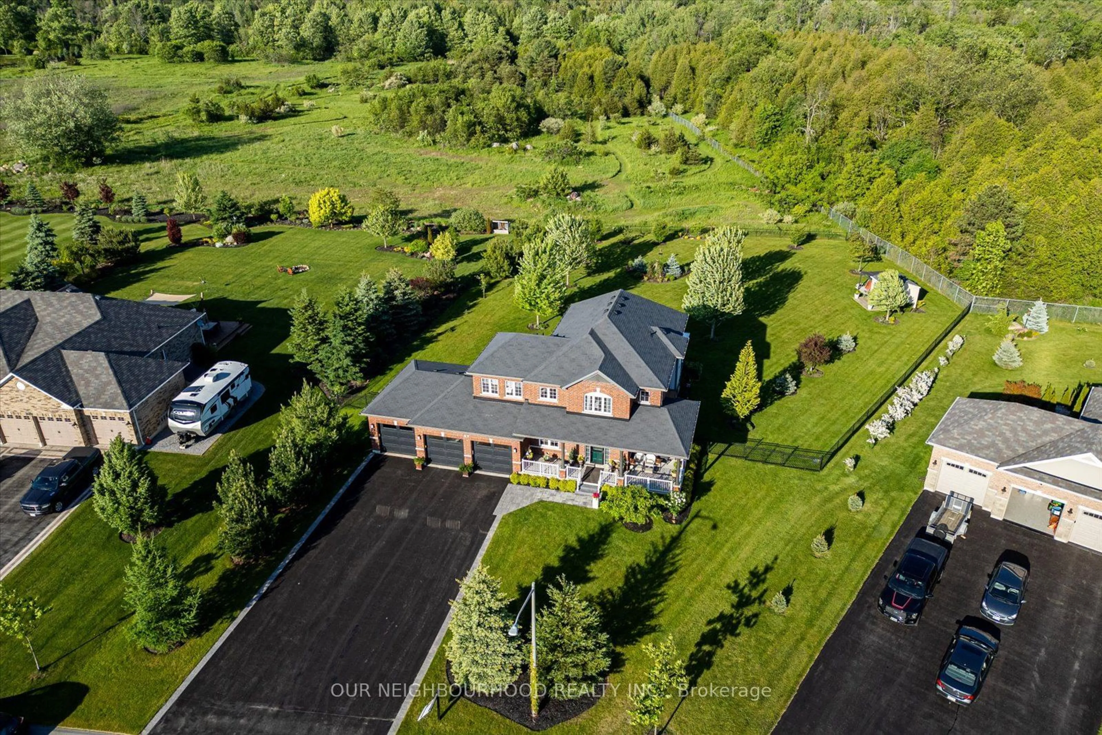 A pic from outside/outdoor area/front of a property/back of a property/a pic from drone, unknown for 27 Charles Tilley Cres, Clarington Ontario L0A 1J0