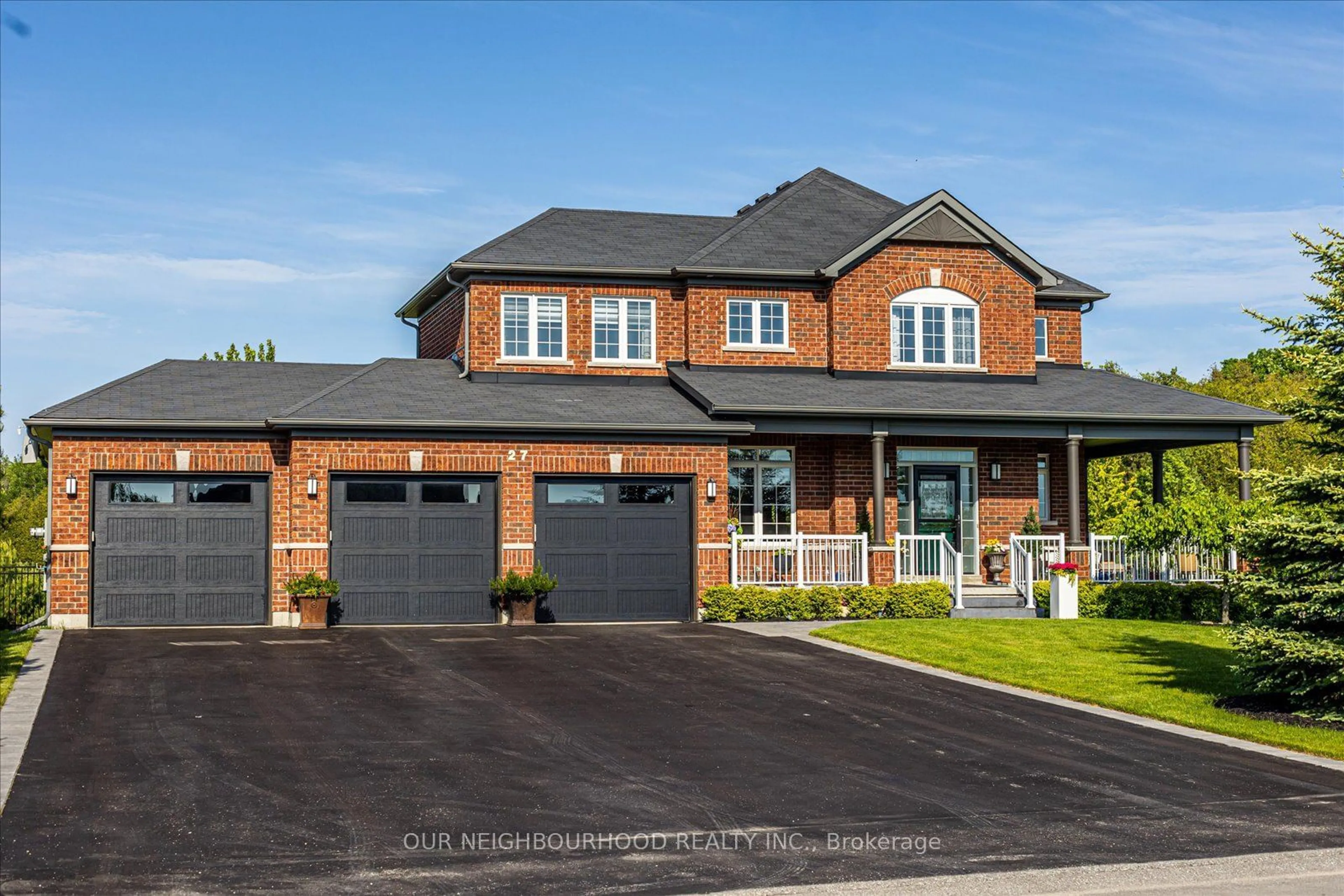 Home with brick exterior material, street for 27 Charles Tilley Cres, Clarington Ontario L0A 1J0