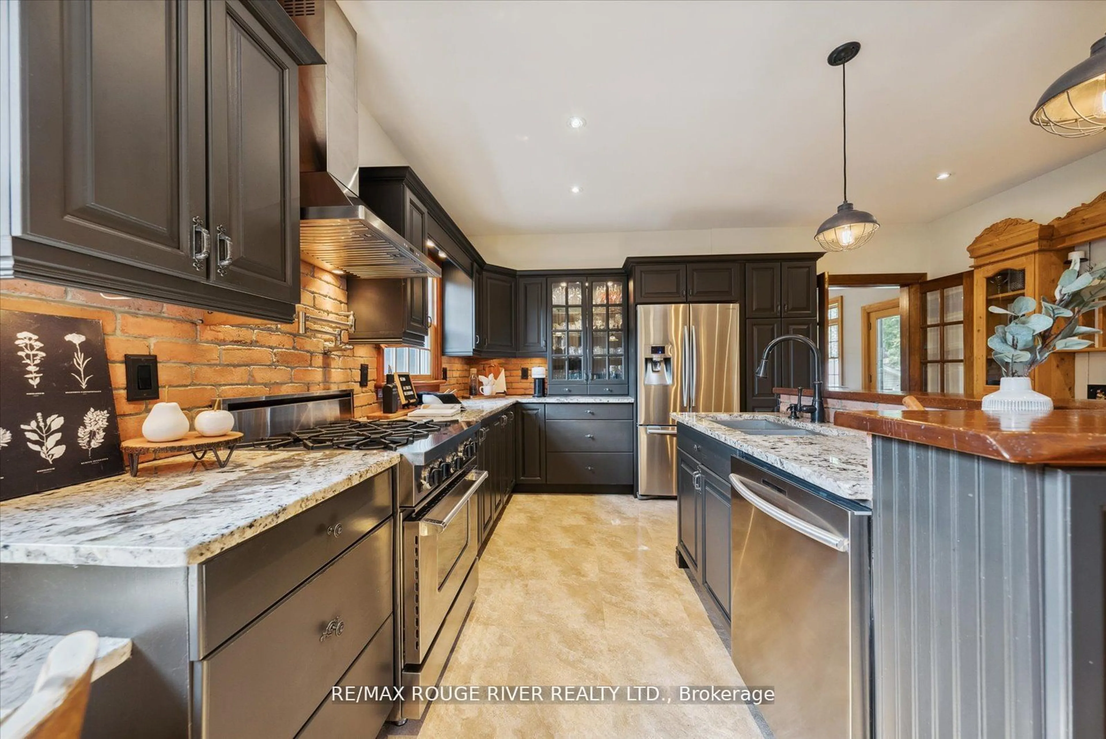 Contemporary kitchen, ceramic/tile floor for 83 Cassels Rd, Whitby Ontario L1M 1C6