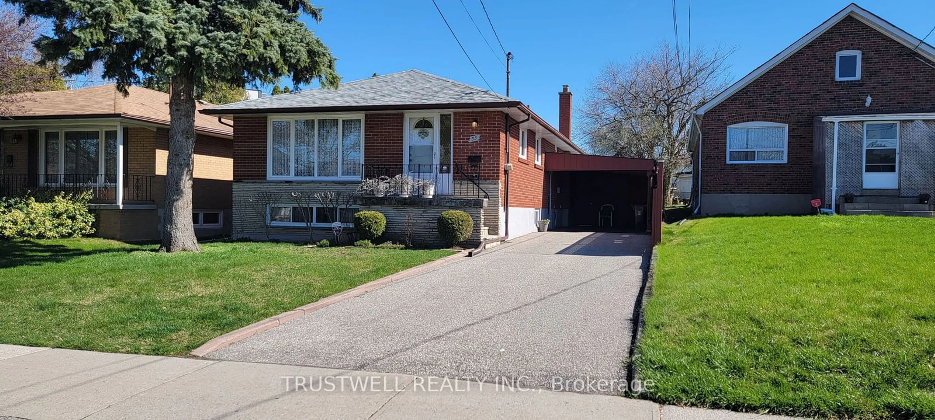 Home with brick exterior material, street for 33 Grace St, Toronto Ontario M1J 2M3