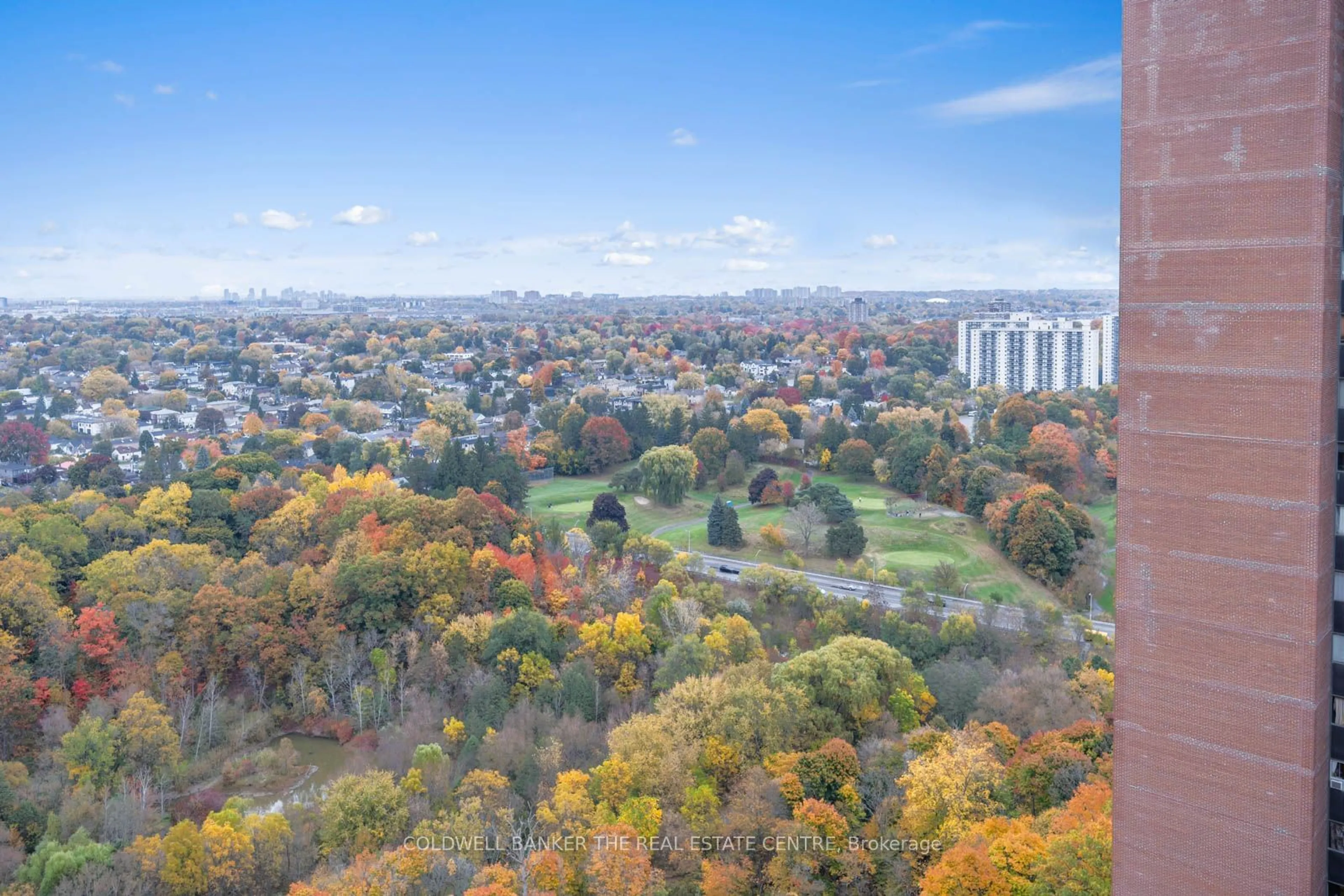 A pic from outside/outdoor area/front of a property/back of a property/a pic from drone, forest/trees view for 1 Massey Sq #15, Toronto Ontario M4C 5L4