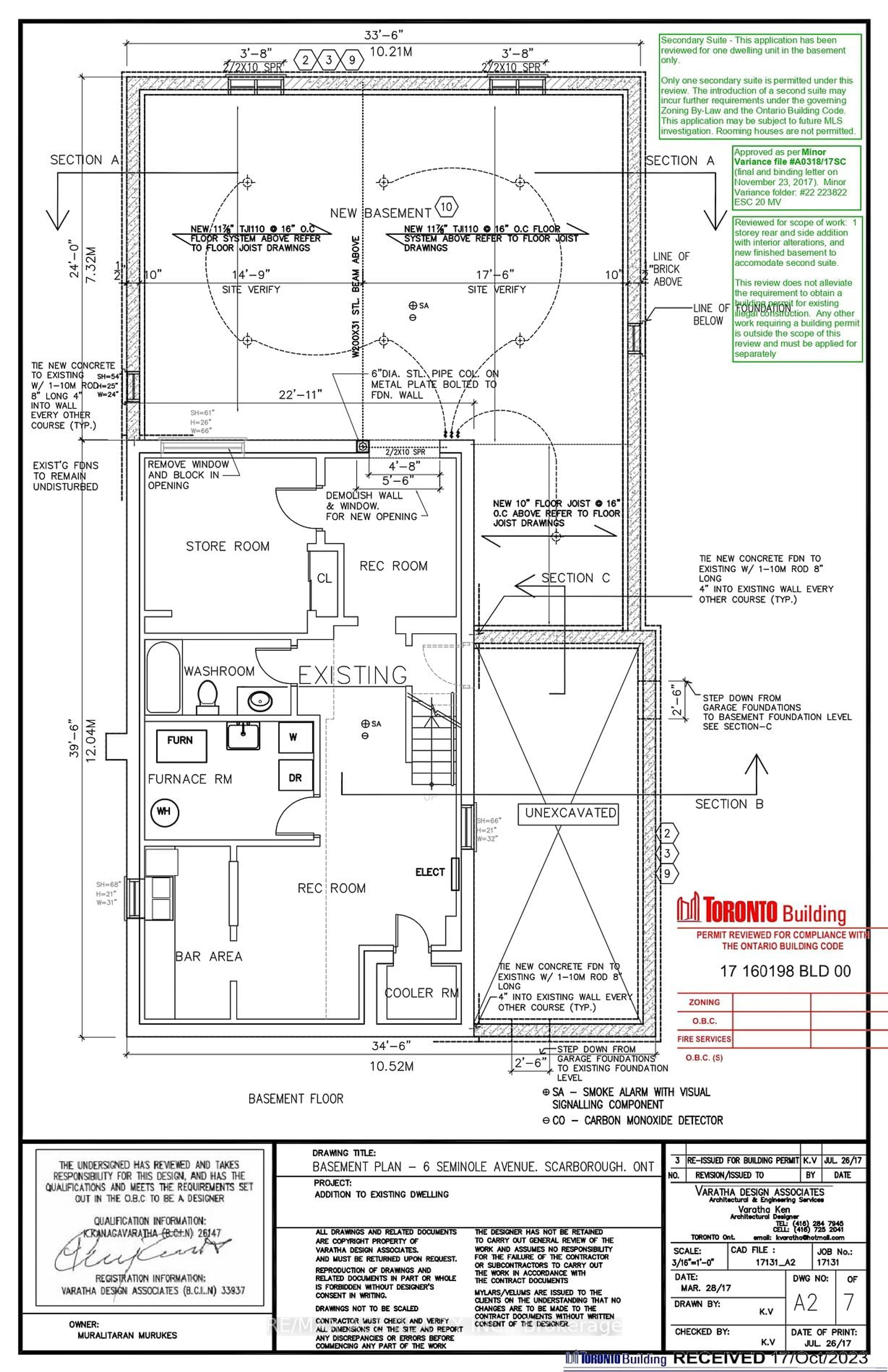 Floor plan for 6 Seminole Ave, Toronto Ontario M1J 1M9