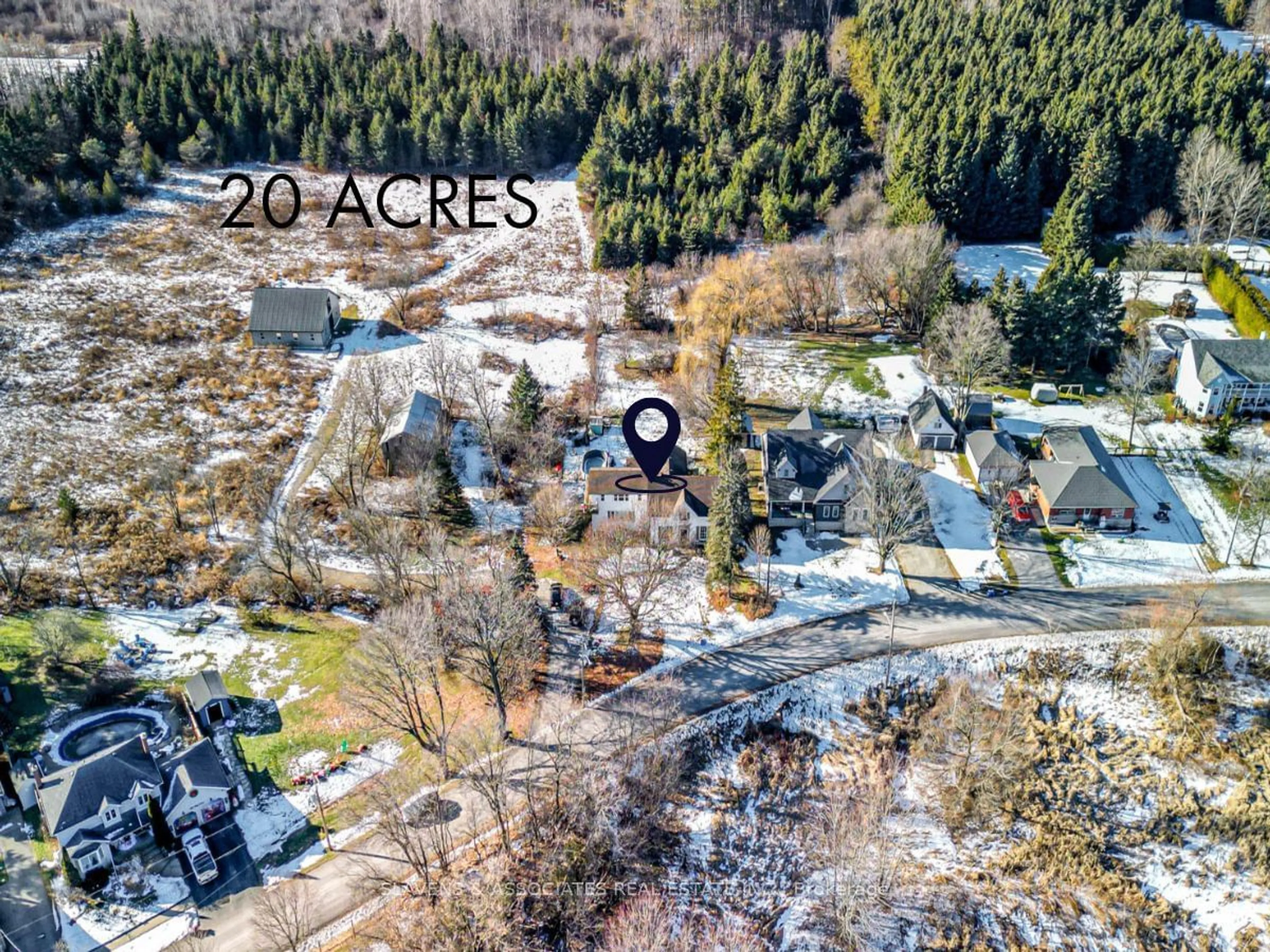 A pic from outside/outdoor area/front of a property/back of a property/a pic from drone, unknown for 136 King Lane, Clarington Ontario L0B 1J0