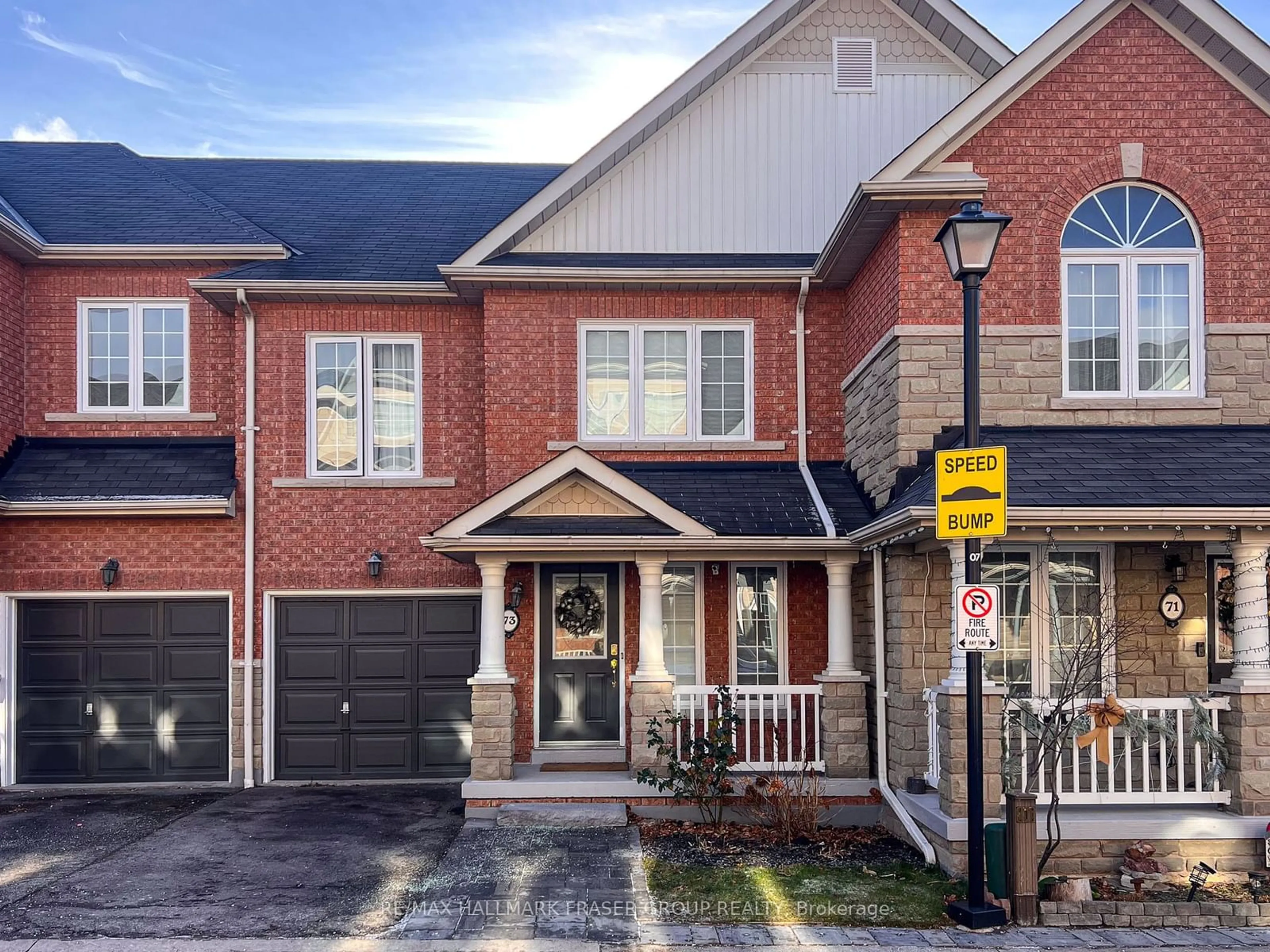 Home with brick exterior material, street for 73 Torr Lane, Ajax Ontario L1S 7N2