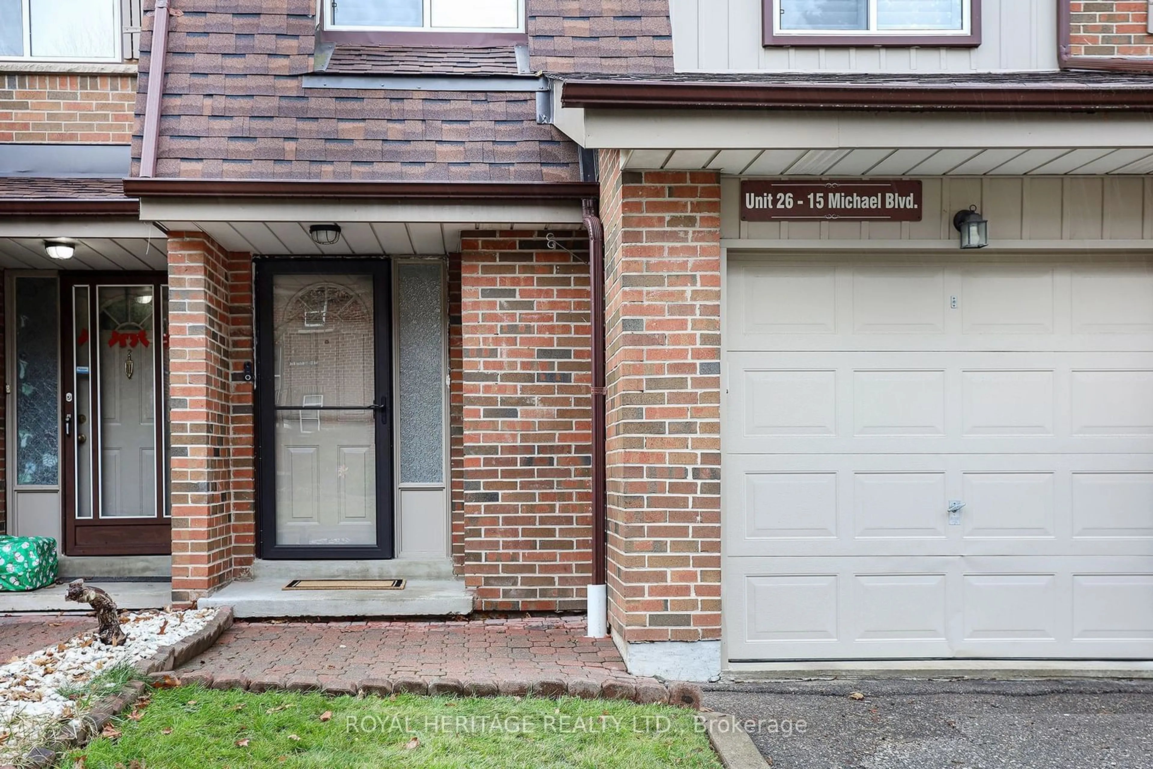 Home with brick exterior material, street for 15 Michael Blvd #26, Whitby Ontario L1N 5P4