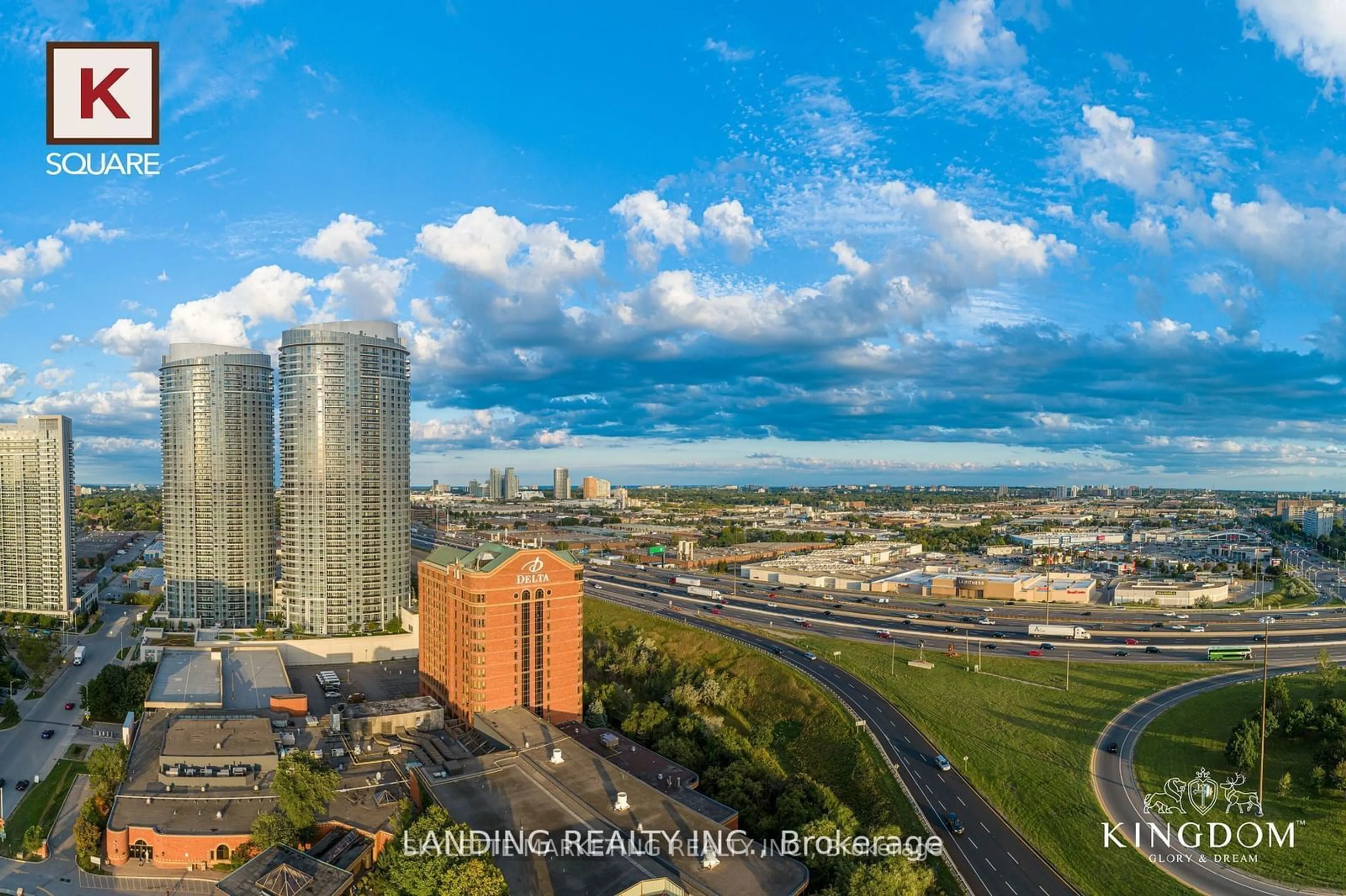 A pic from outside/outdoor area/front of a property/back of a property/a pic from drone, city buildings view from balcony for 2031 KENNEDY Rd #3325, Toronto Ontario M1T 0B8