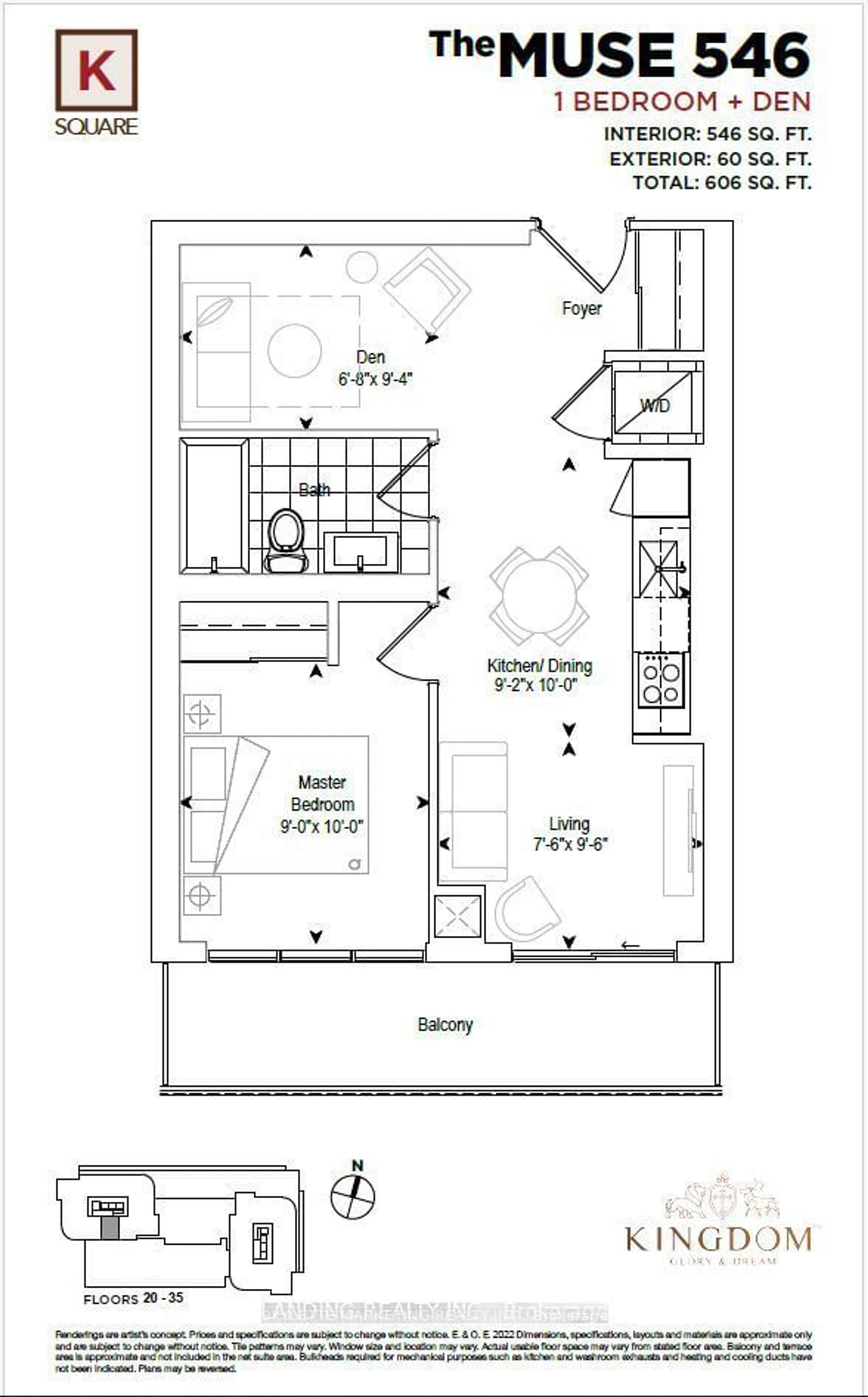 Floor plan for 2031 KENNEDY Rd #2027, Toronto Ontario M1T 0B8