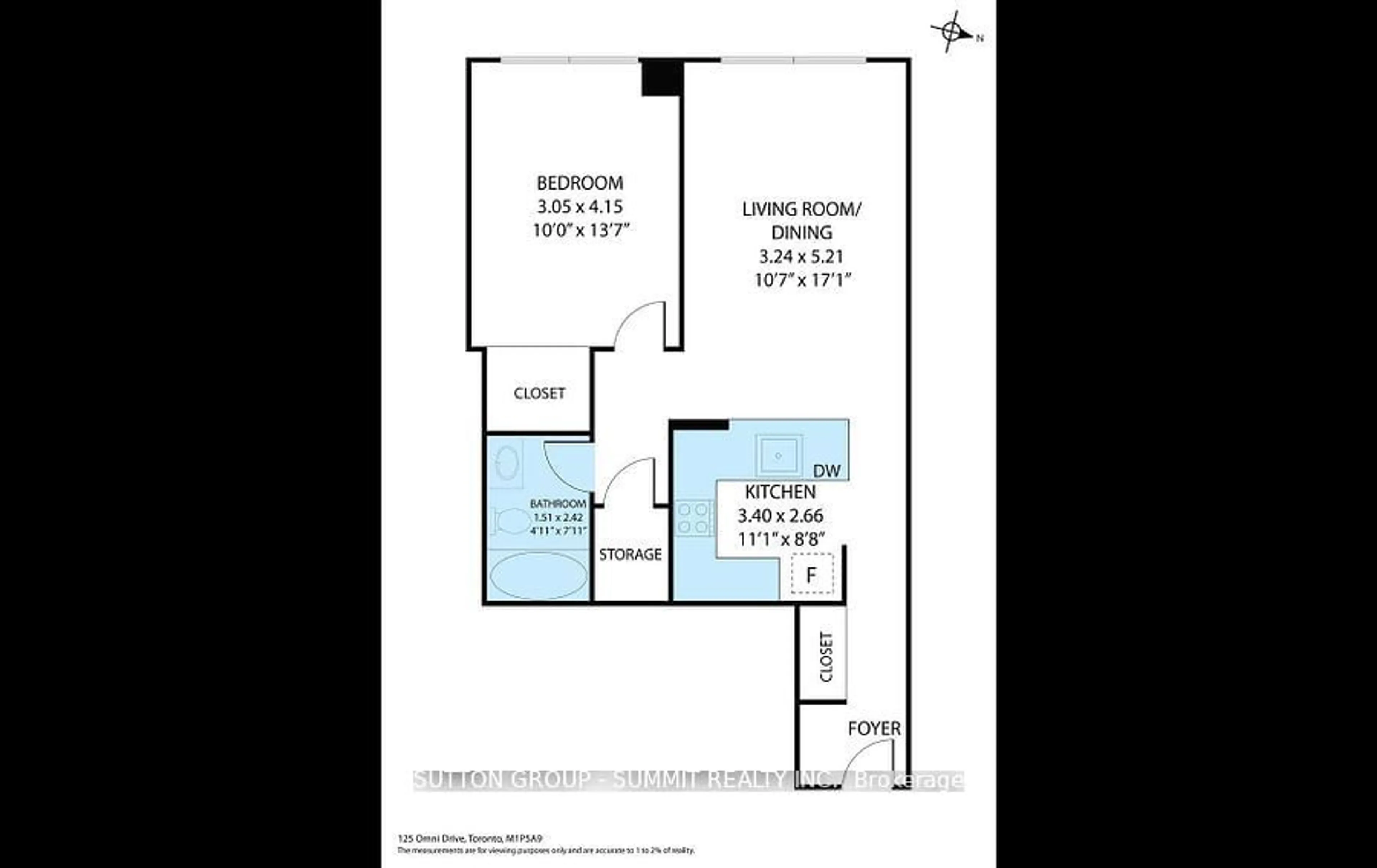 Floor plan for 125 Omni Dr #1028, Toronto Ontario M1P 5A9