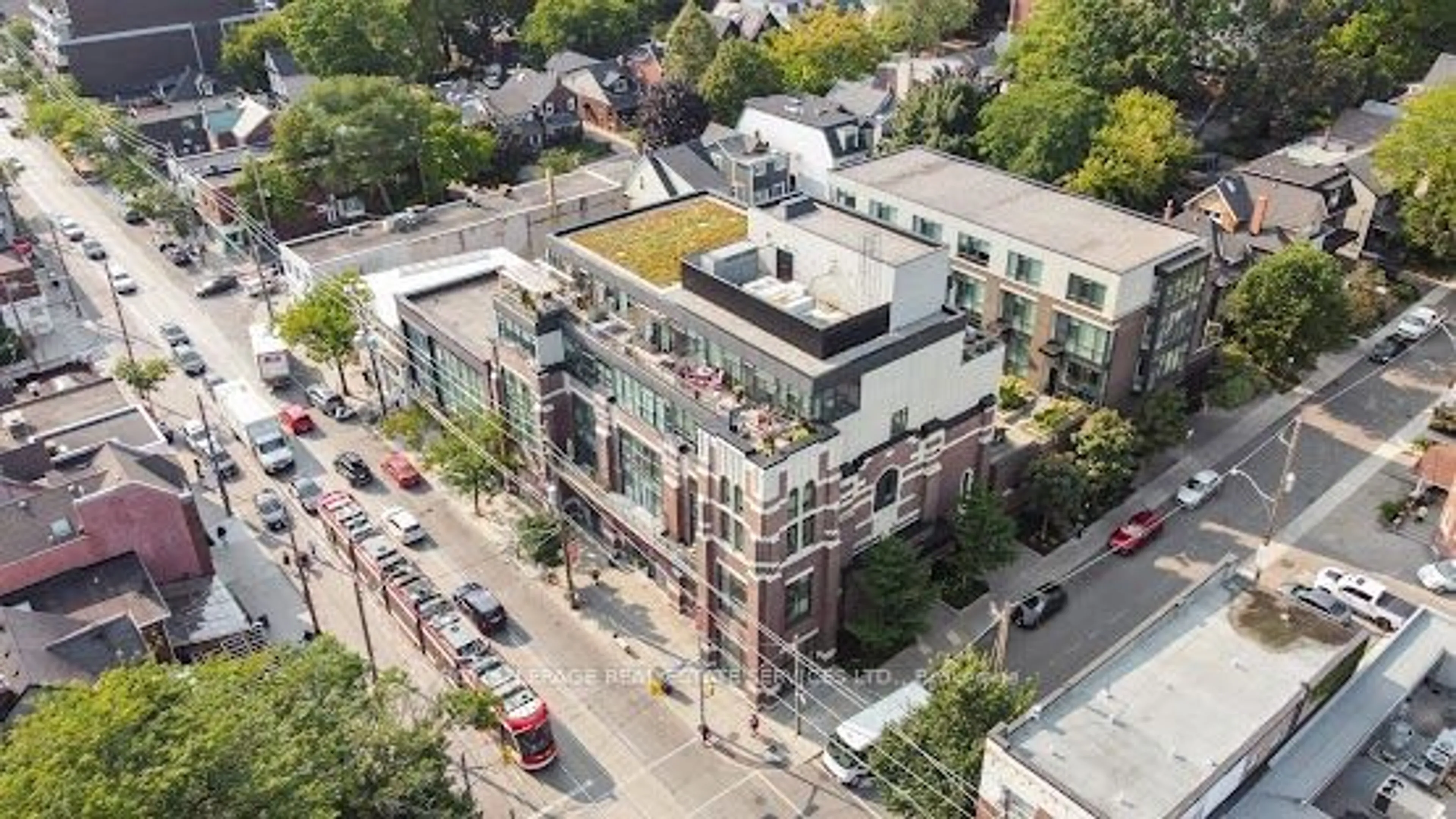 A pic from outside/outdoor area/front of a property/back of a property/a pic from drone, city buildings view from balcony for 2 Bellefair Ave #208, Toronto Ontario M4L 3T8