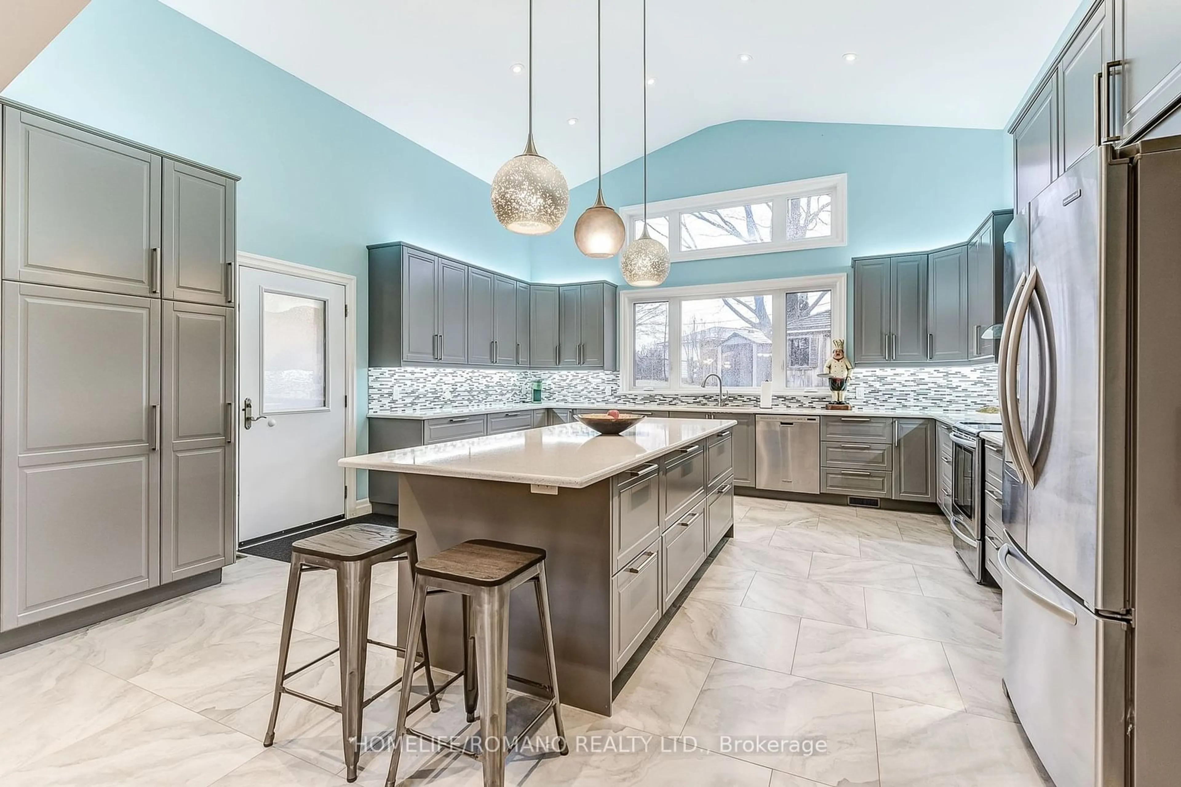 Contemporary kitchen, ceramic/tile floor for 48 Benroyal Cres, Toronto Ontario M1H 1L5