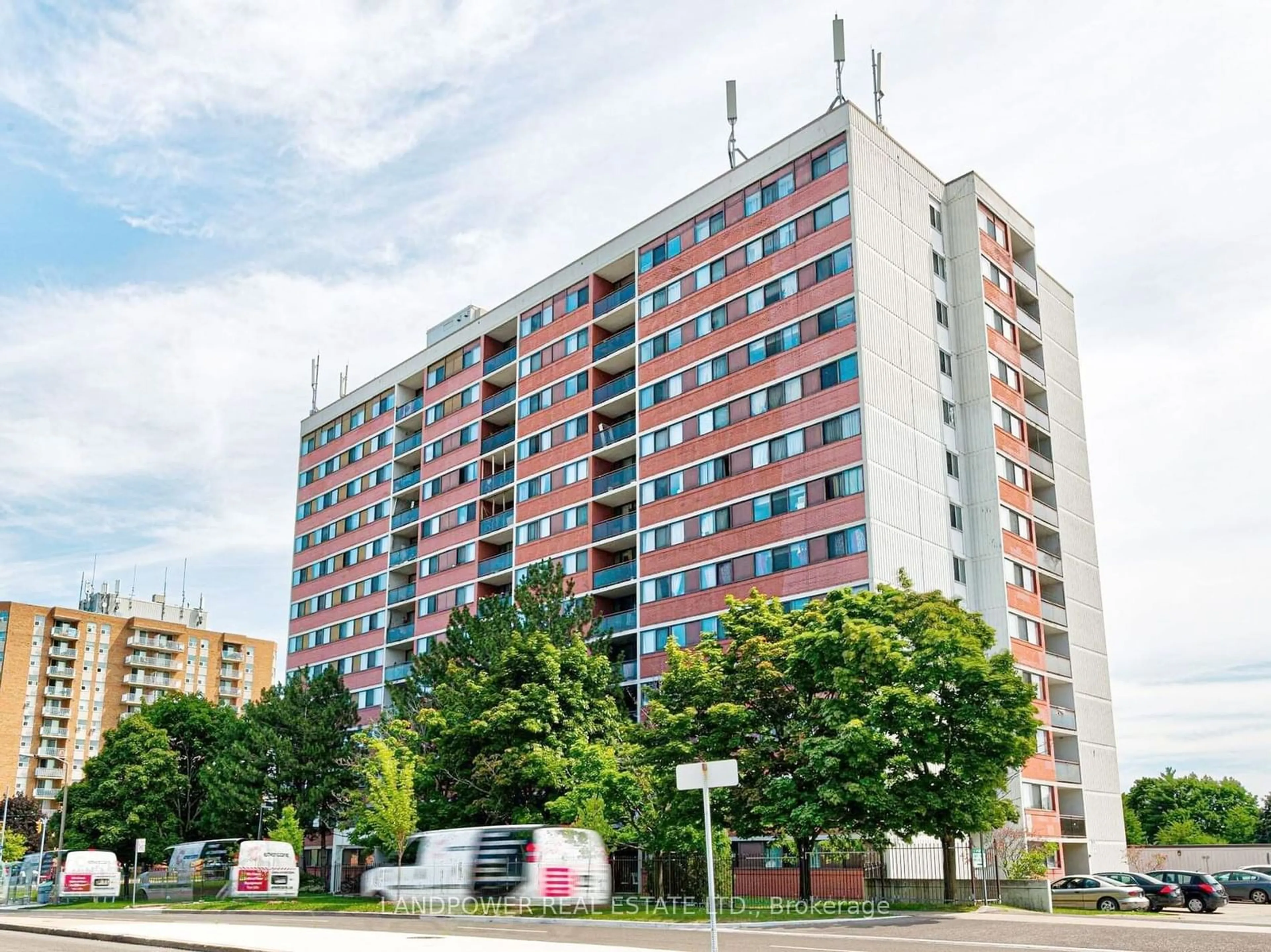 Balcony in the apartment, building for 10 Tapscott Rd #1011, Toronto Ontario M1B 3L9