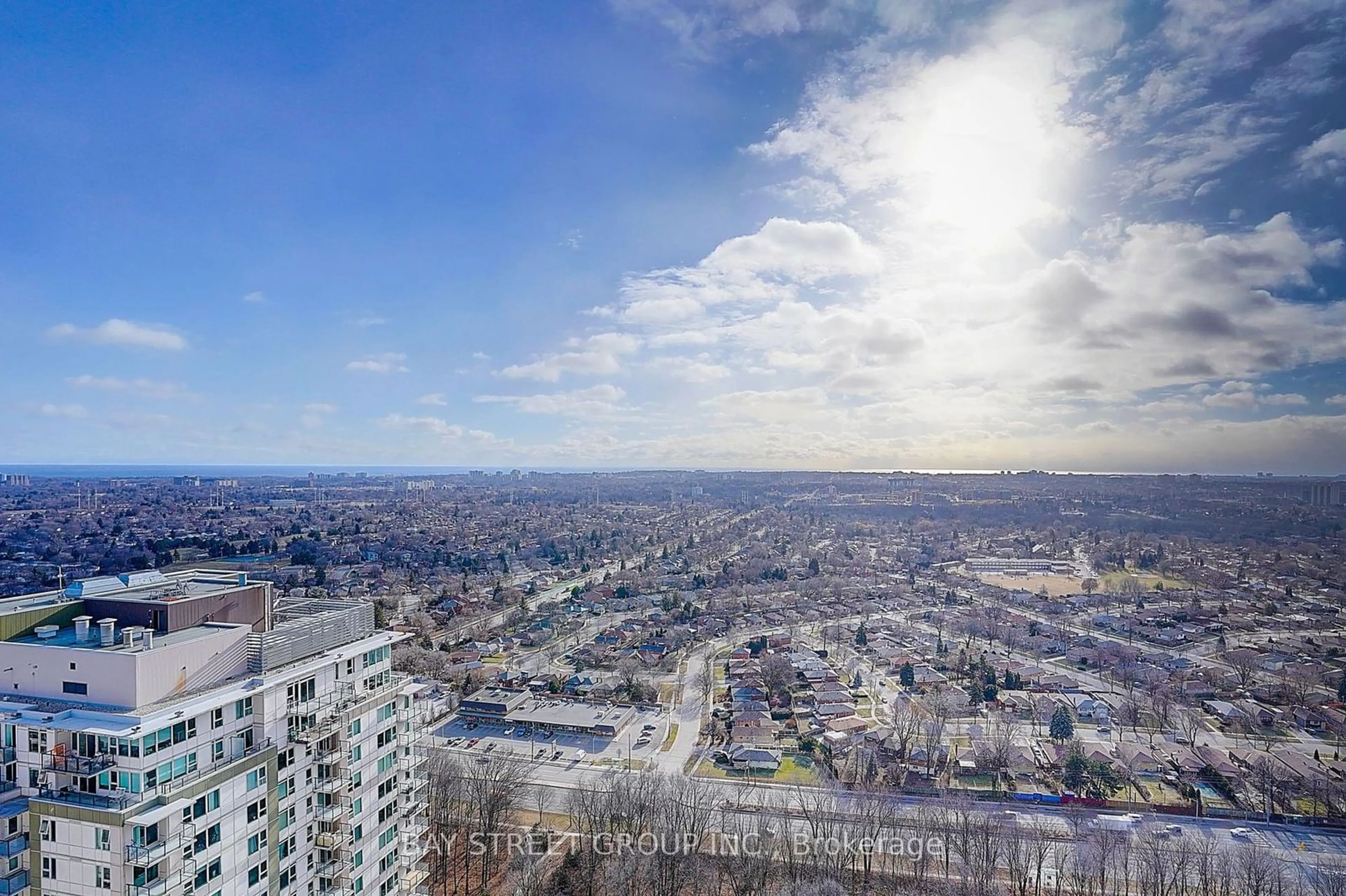 A pic from outside/outdoor area/front of a property/back of a property/a pic from drone, city buildings view from balcony for 50 Town Centre Crt #3810, Toronto Ontario M1P 4Y7