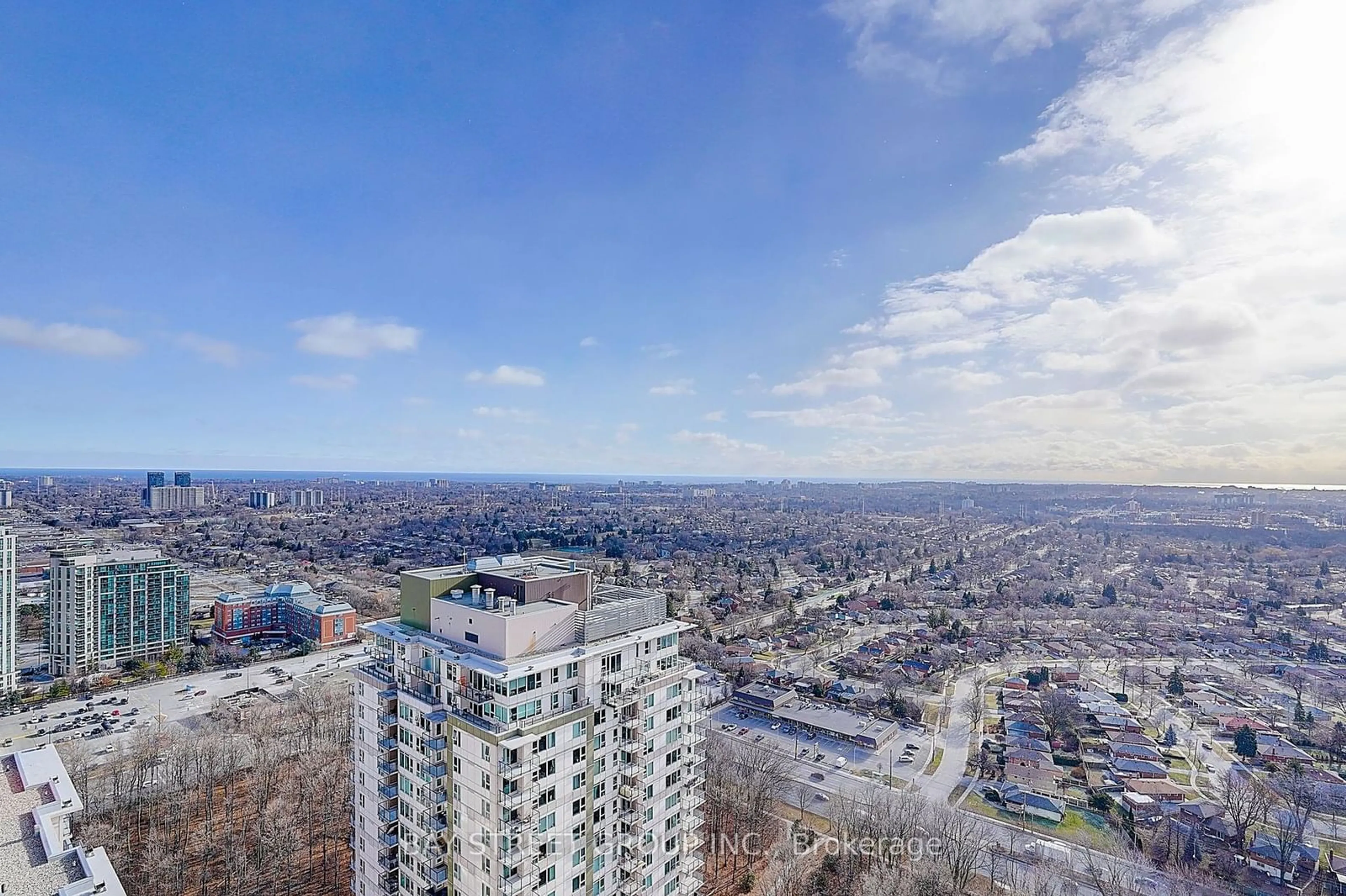 A pic from outside/outdoor area/front of a property/back of a property/a pic from drone, city buildings view from balcony for 50 Town Centre Crt #3810, Toronto Ontario M1P 4Y7