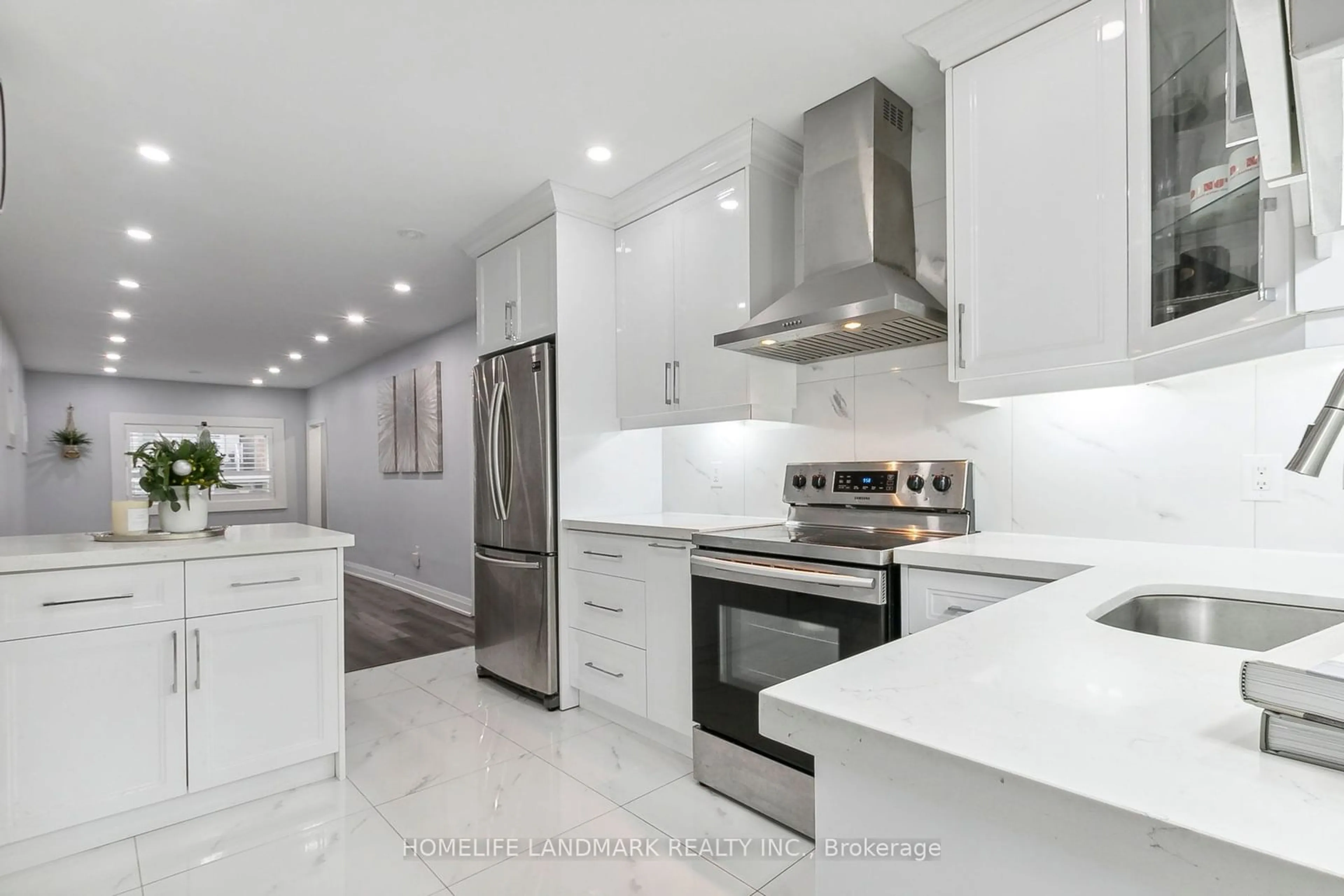 Contemporary kitchen, ceramic/tile floor for 35 Wallington Ave, Toronto Ontario M4C 2M7