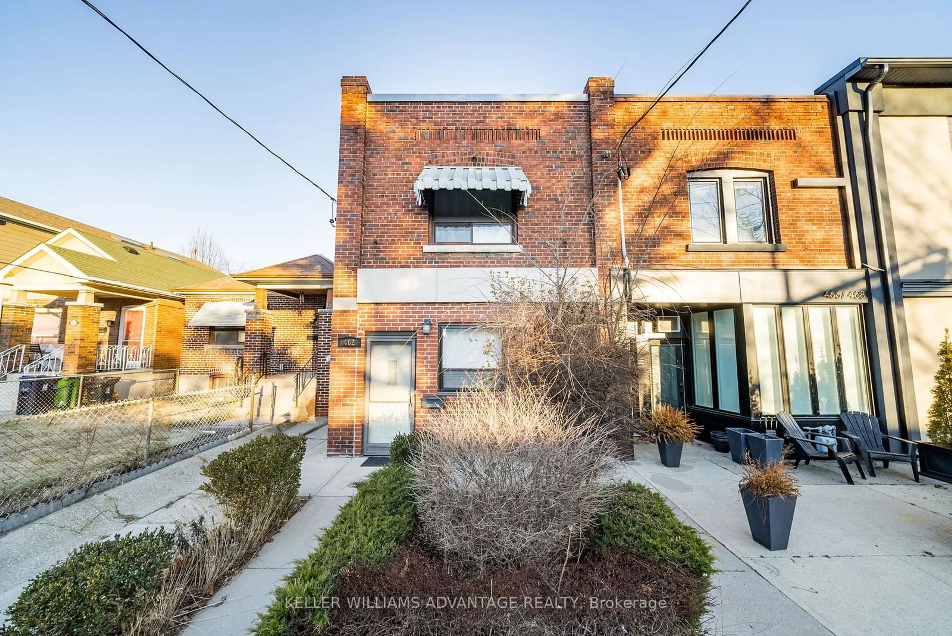 Home with brick exterior material, street for 462&464 Sammon Ave, Toronto Ontario M4J 2B2