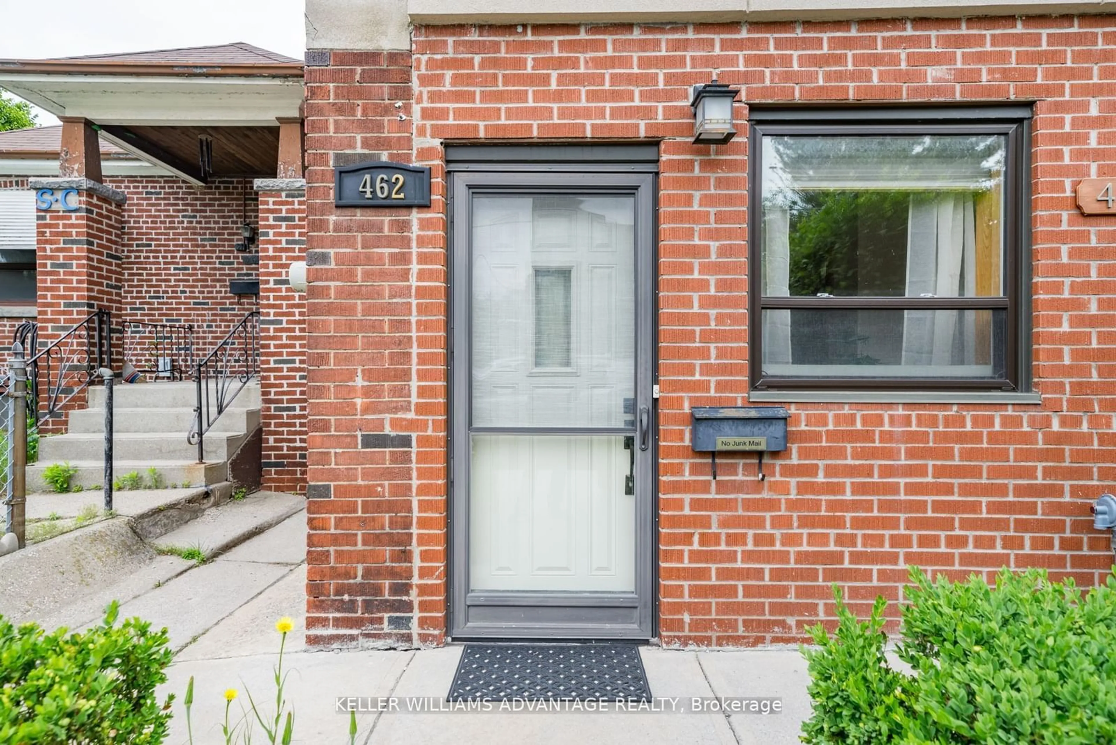 Home with brick exterior material, street for 462&464 Sammon Ave, Toronto Ontario M4J 2B2