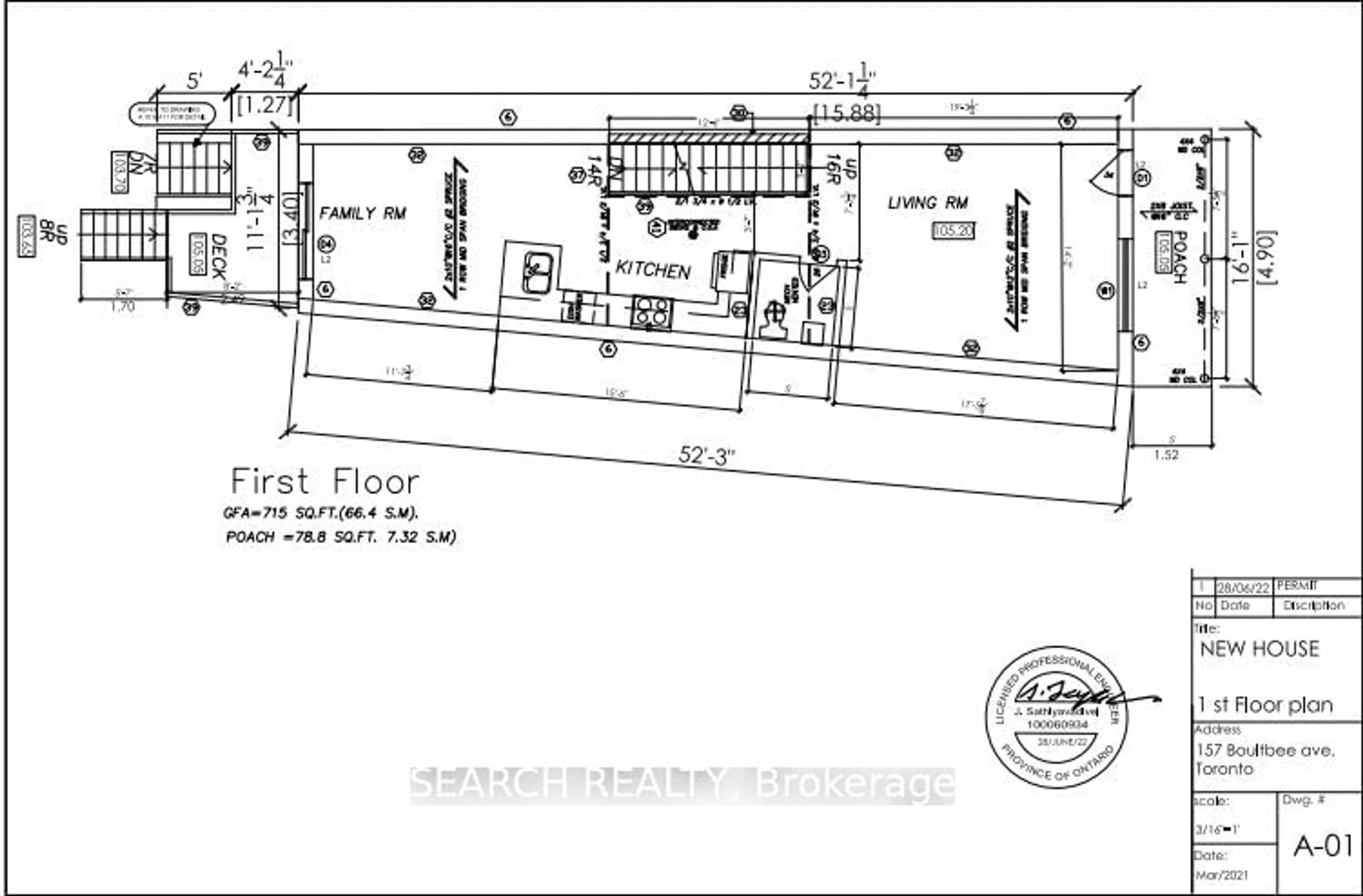 Floor plan for 157 Boultbee Ave, Toronto Ontario M4J 1B2