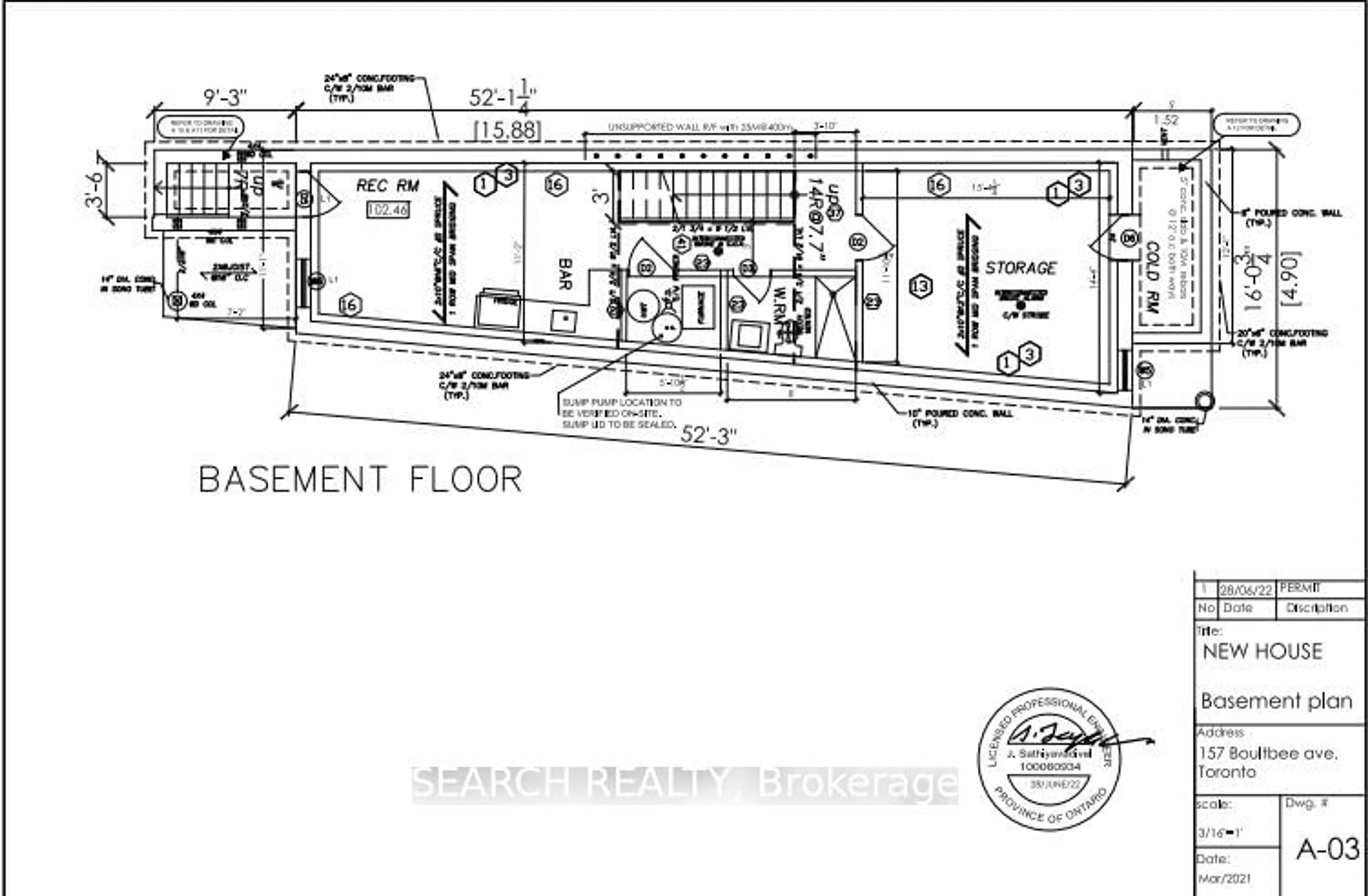 Floor plan for 157 Boultbee Ave, Toronto Ontario M4J 1B2