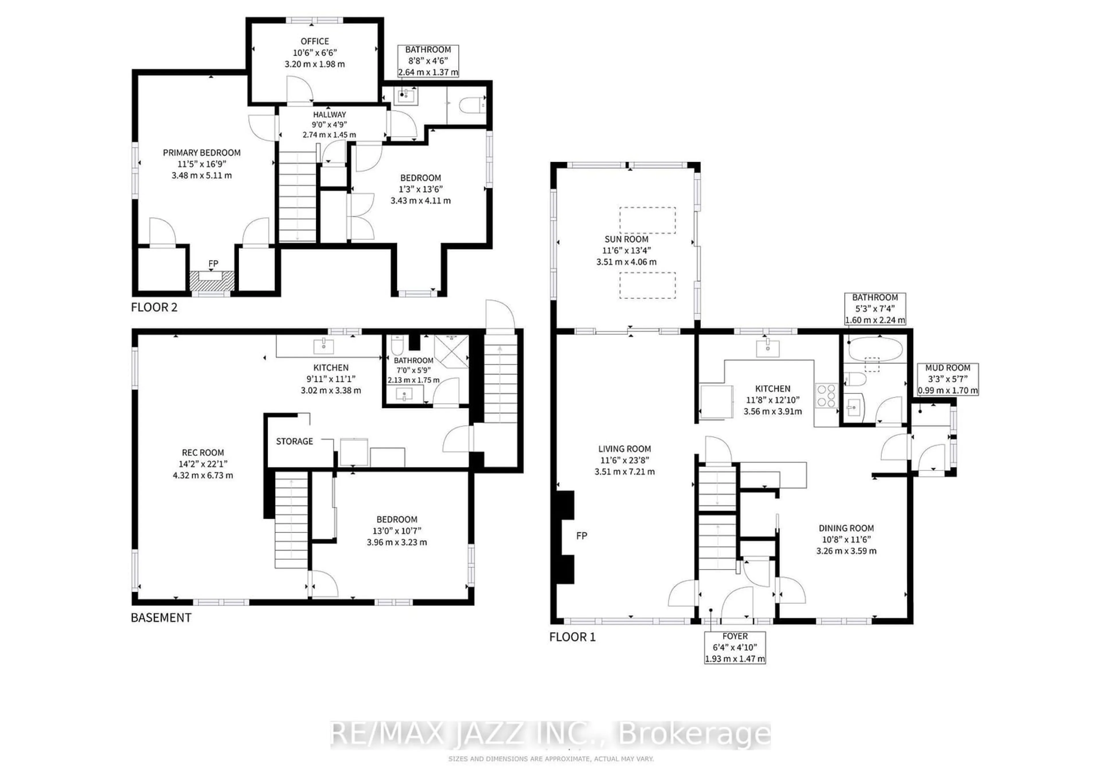 Floor plan for 1633 Charles St, Whitby Ontario L1N 1C1